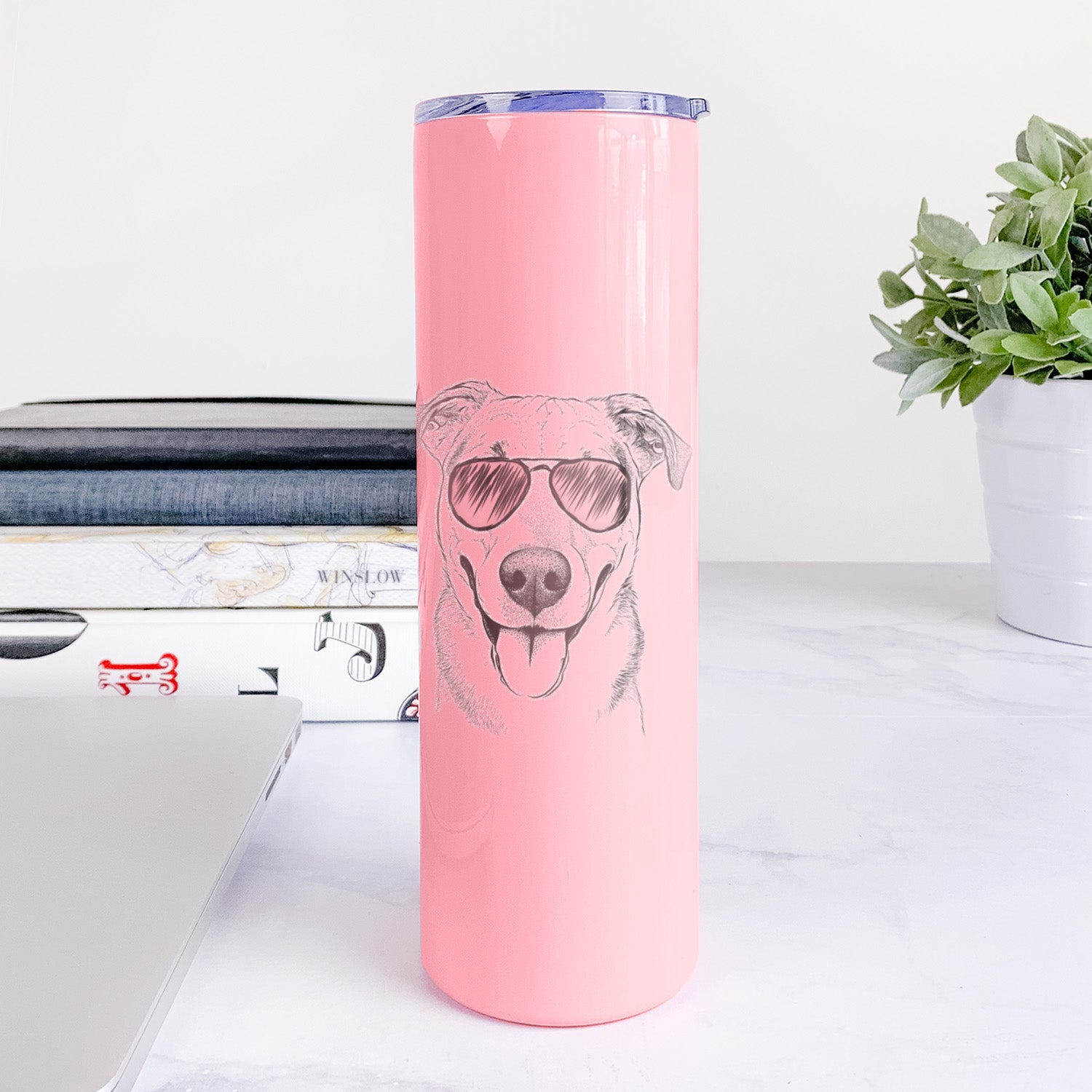 Padre the Pitbull Mix - 20oz Skinny Tumbler