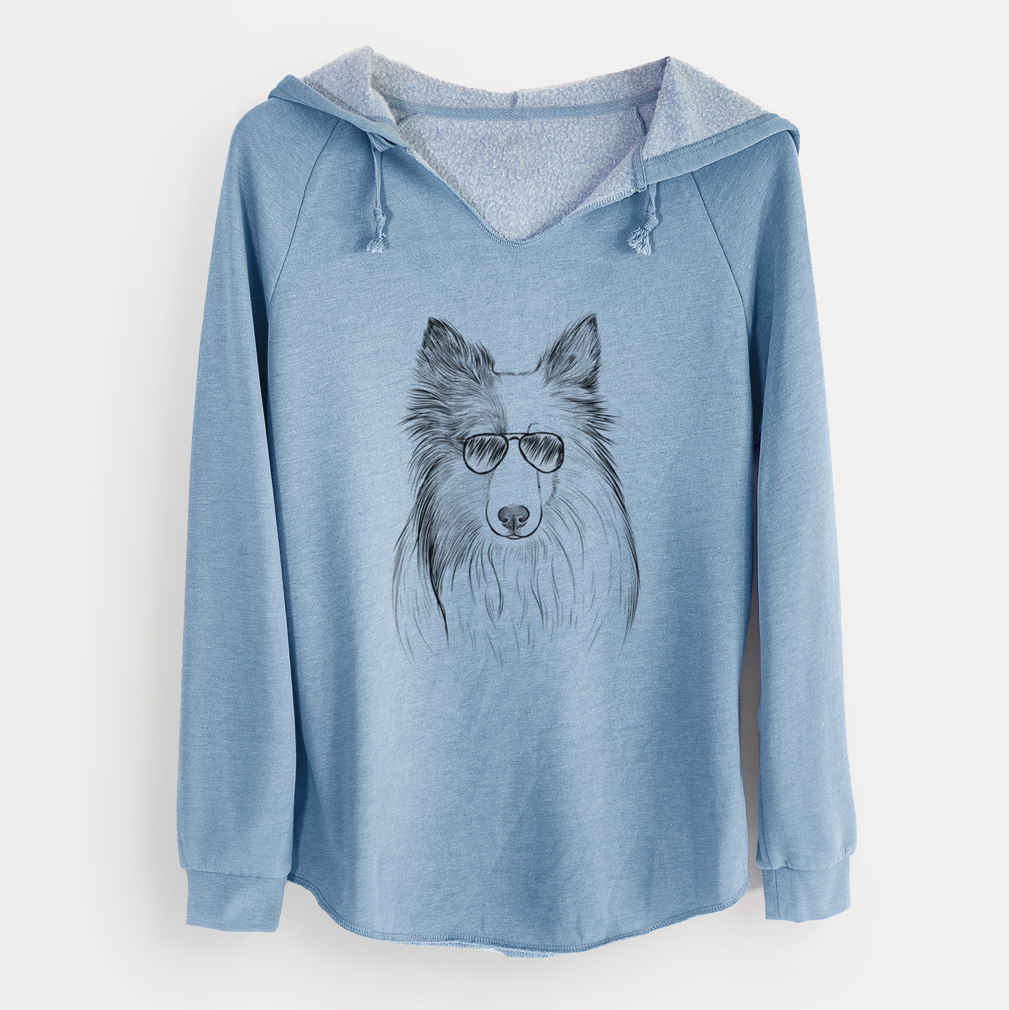 Aviator Palin the Shetland Sheepdog - Cali Wave Hooded Sweatshirt