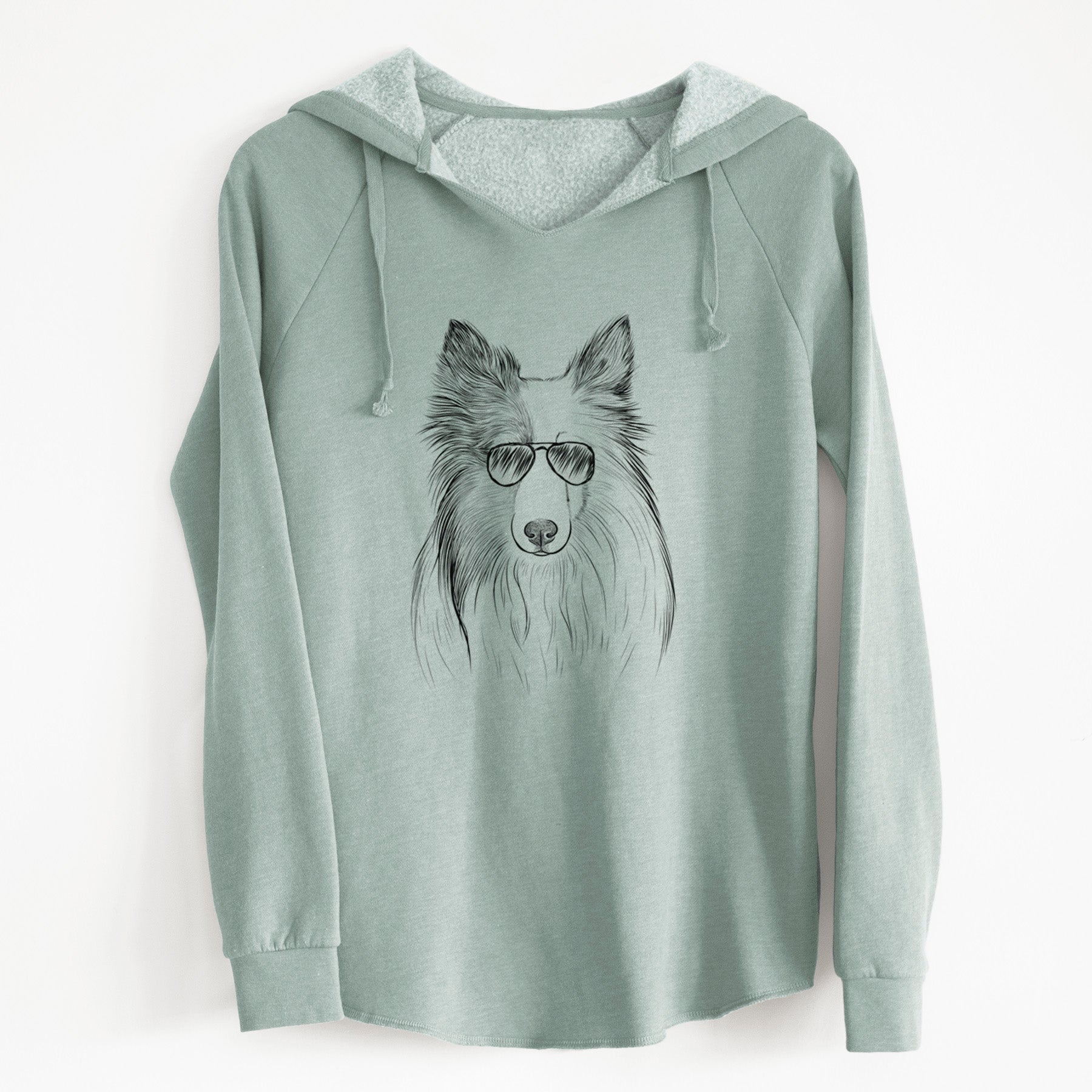 Aviator Palin the Shetland Sheepdog - Cali Wave Hooded Sweatshirt