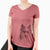 Aviator Palin the Shetland Sheepdog - Women's V-neck Shirt