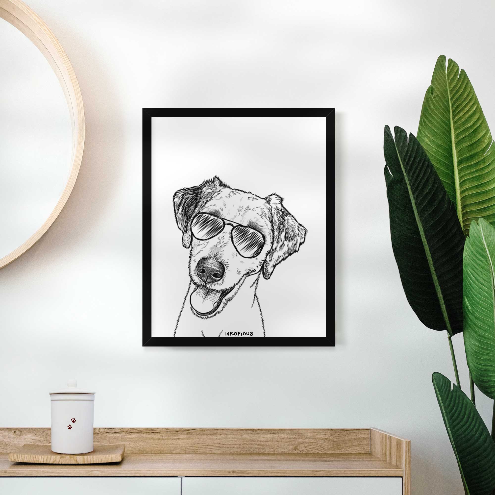 Palm Palm the Aussiedoodle Art Print