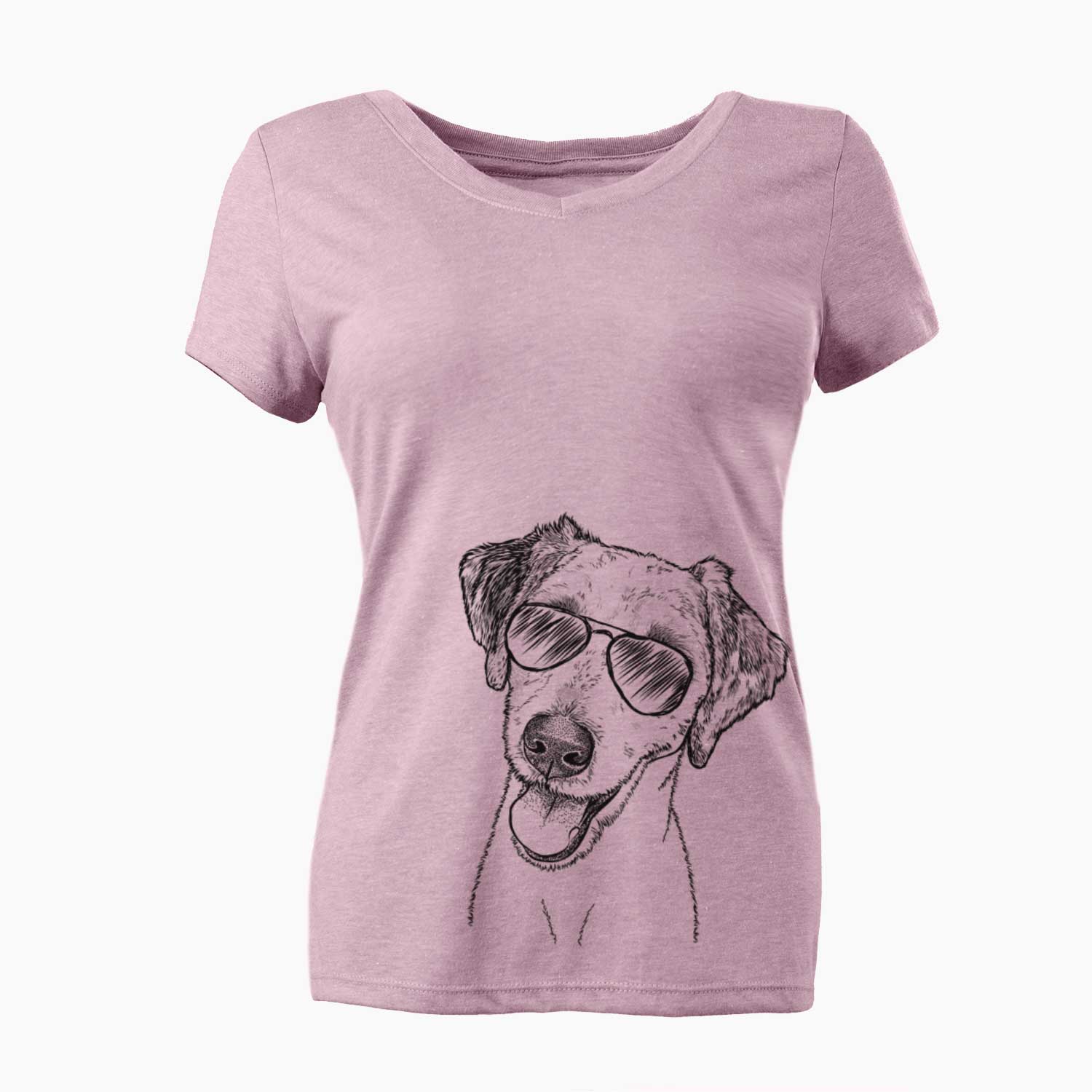 Aviator Palm Palm the Aussiedoodle - Women's V-neck Shirt