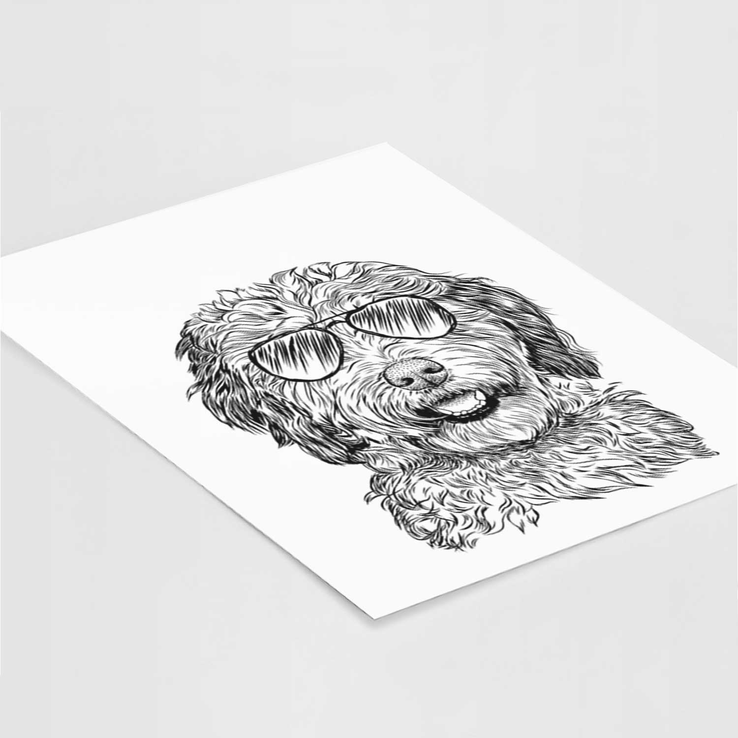 Palmer the Aussiedoodle Art Print