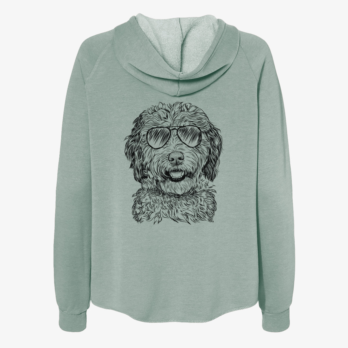Palmer the Aussiedoodle - Women's Cali Wave Zip-Up Sweatshirt