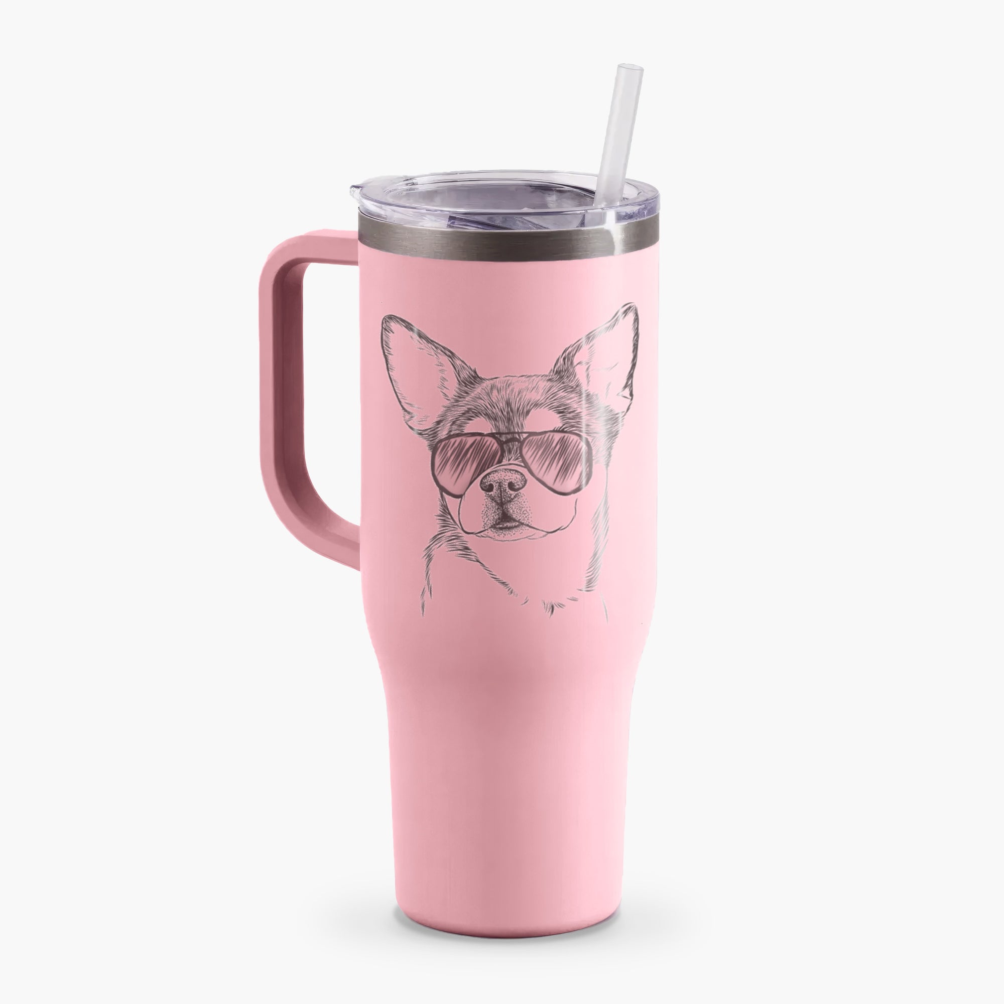 Paris the Chihuahua - 40oz Tumbler with Handle