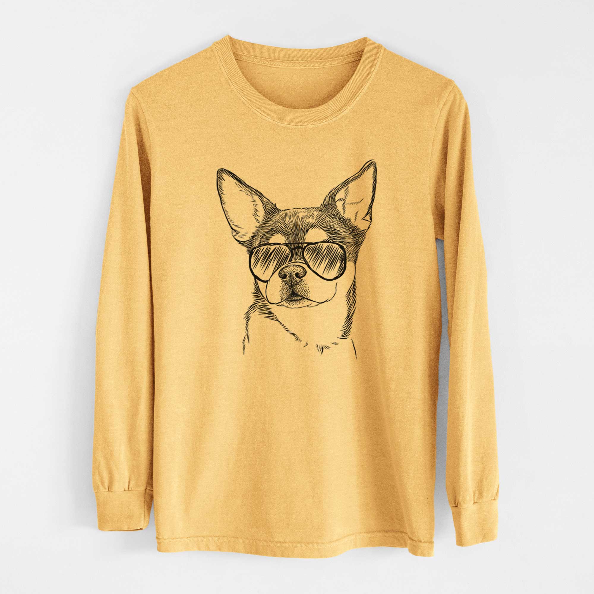 Aviators Paris the Chihuahua - Heavyweight 100% Cotton Long Sleeve