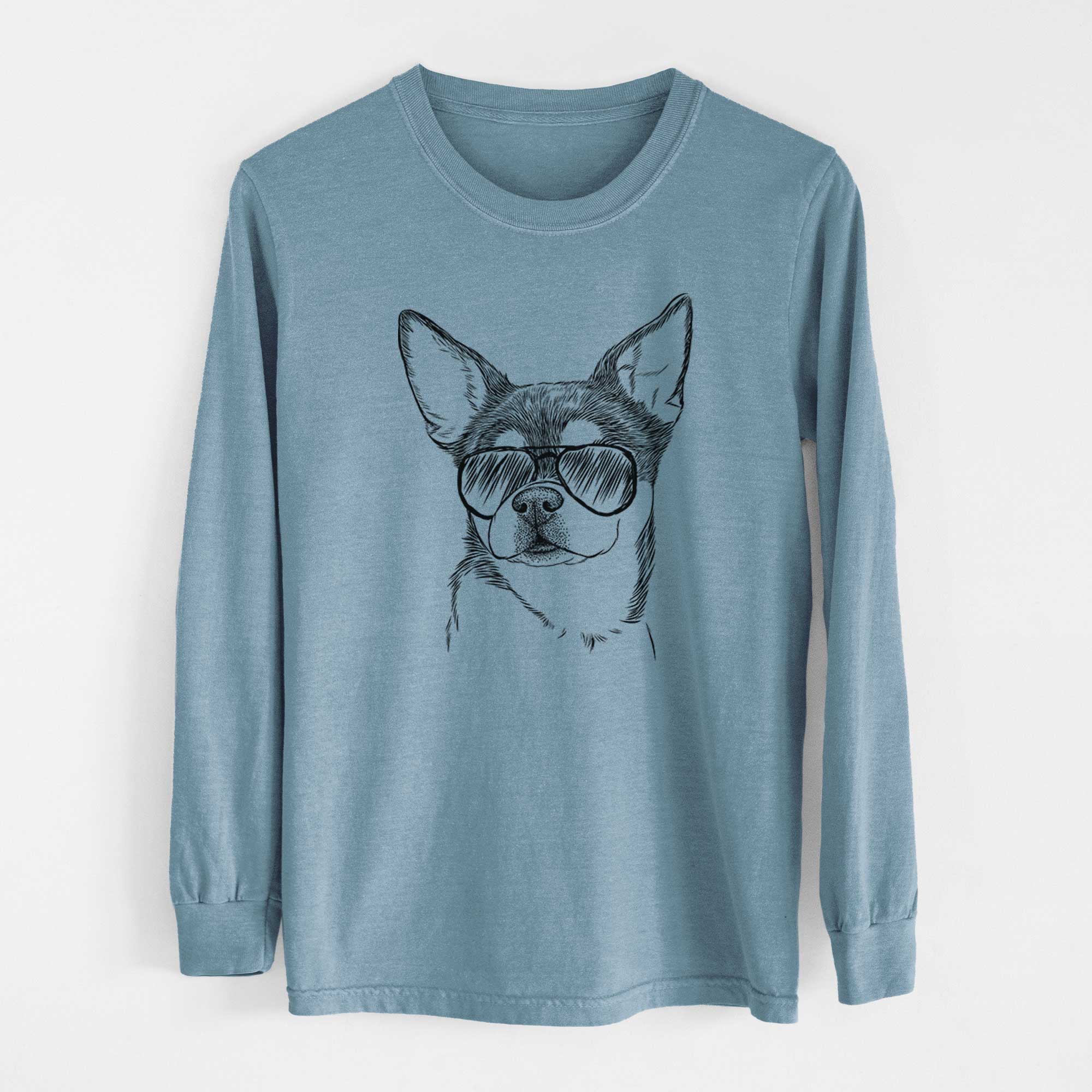 Aviators Paris the Chihuahua - Heavyweight 100% Cotton Long Sleeve