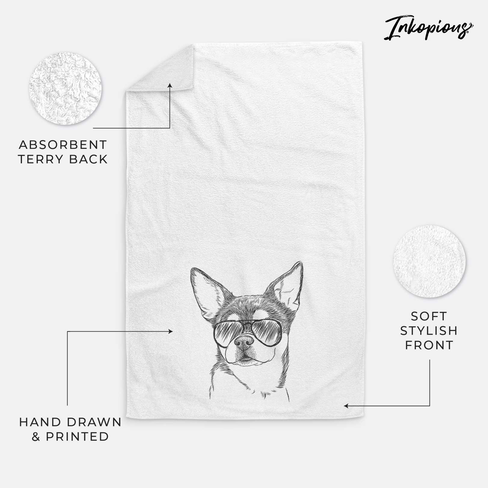 Paris the Chihuahua Decorative Hand Towel