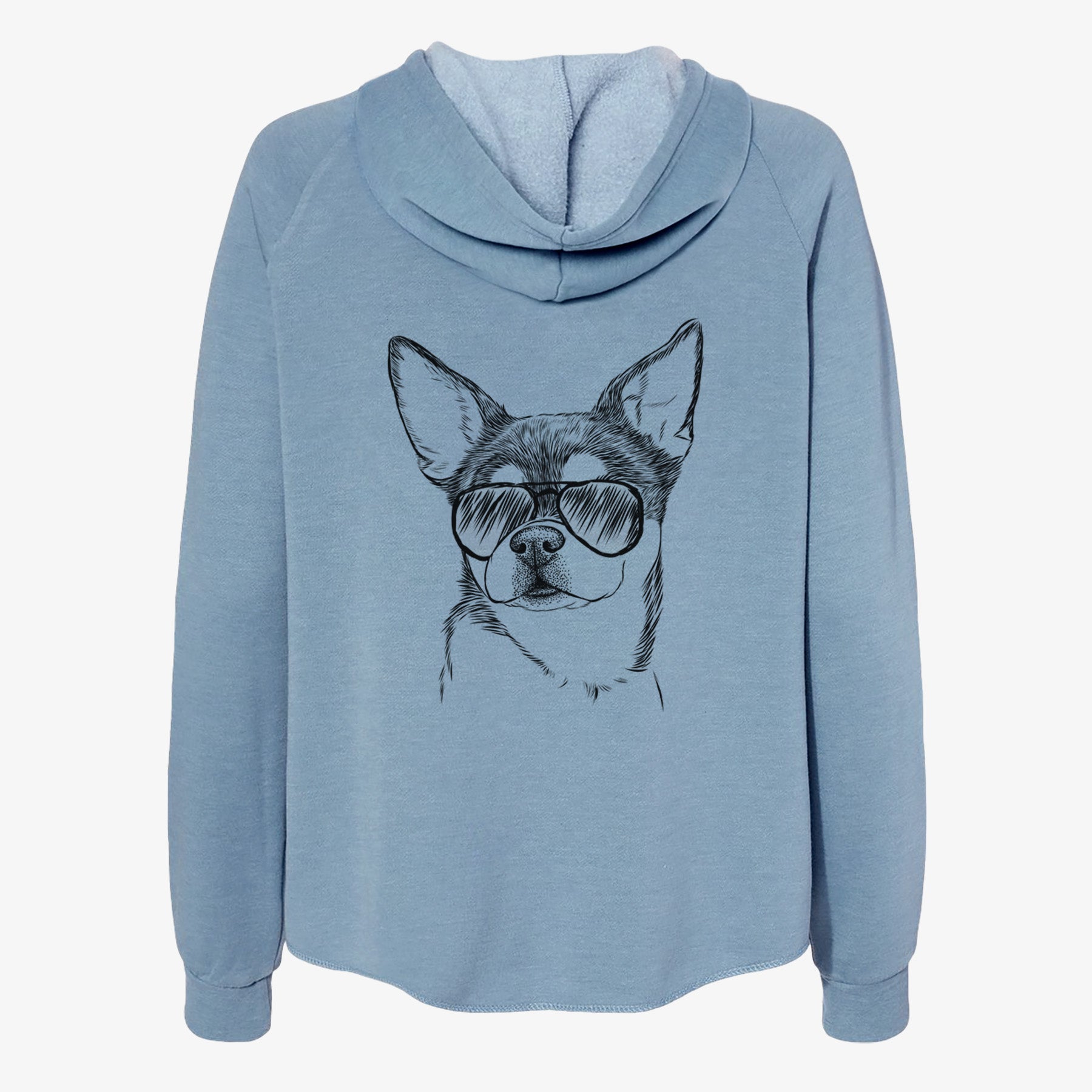 Paris the Chihuahua - Women's Cali Wave Zip-Up Sweatshirt