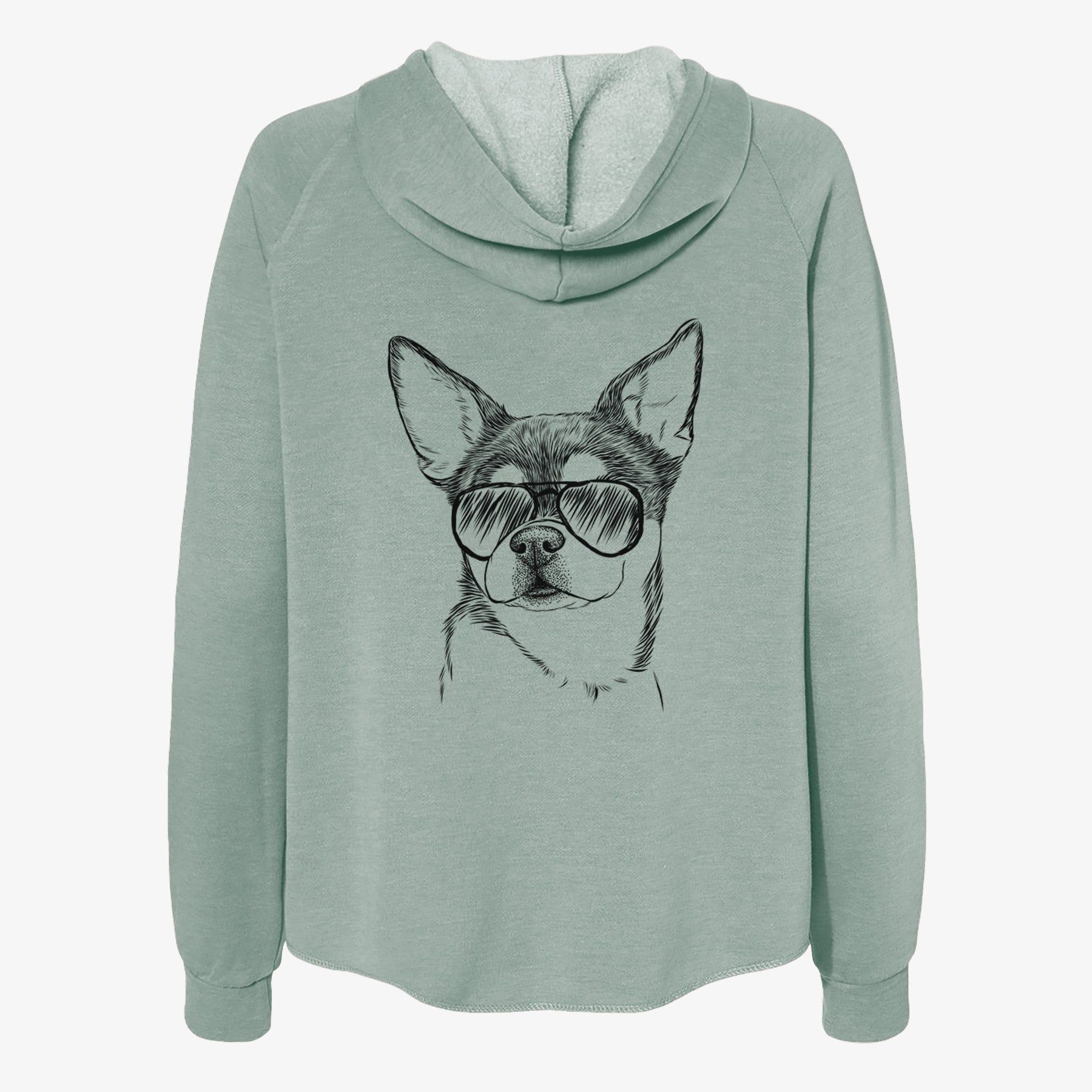 Paris the Chihuahua - Women's Cali Wave Zip-Up Sweatshirt