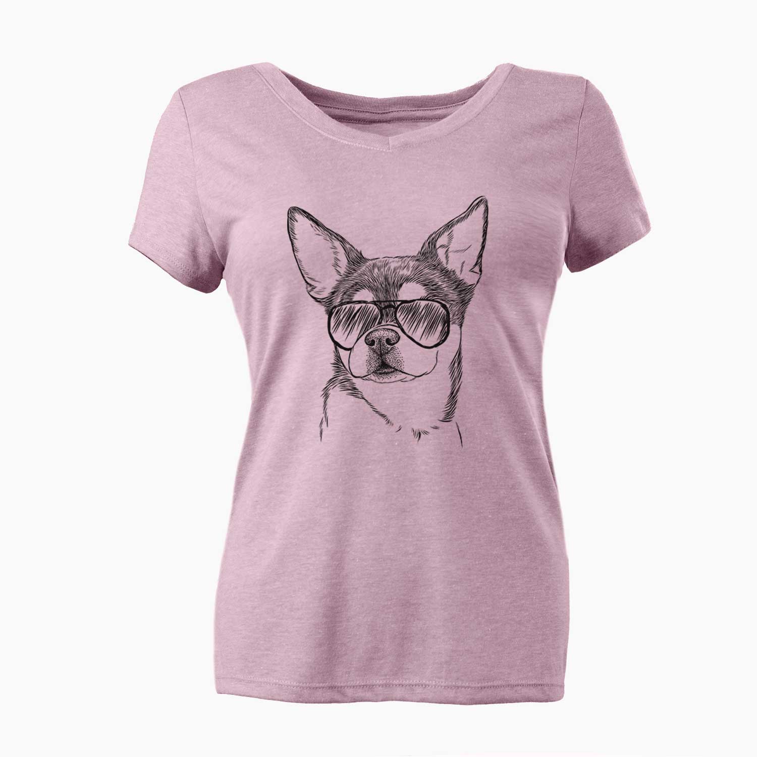 Aviator Paris the Chihuahua - Women's V-neck Shirt