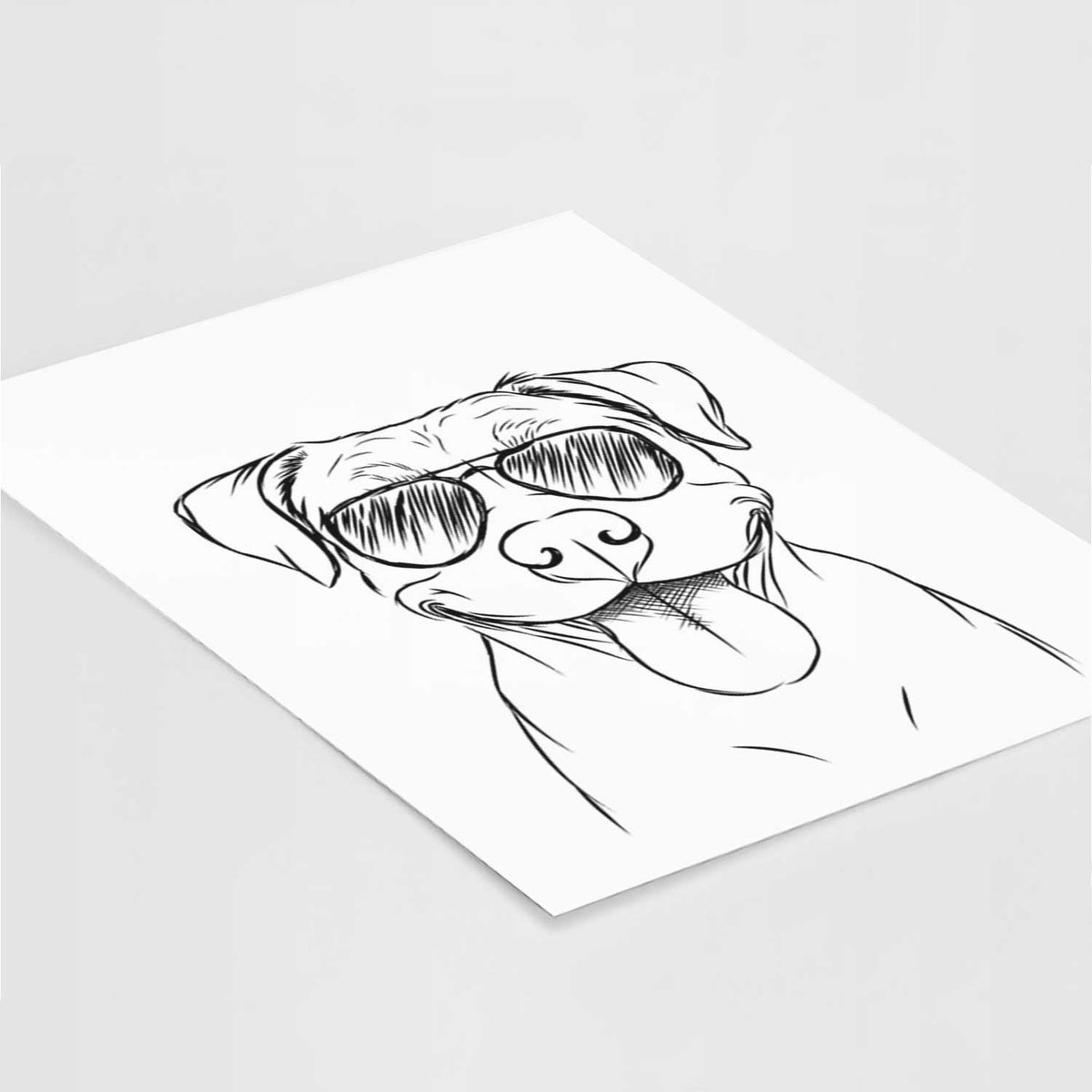 Parker the Pitbull Art Print