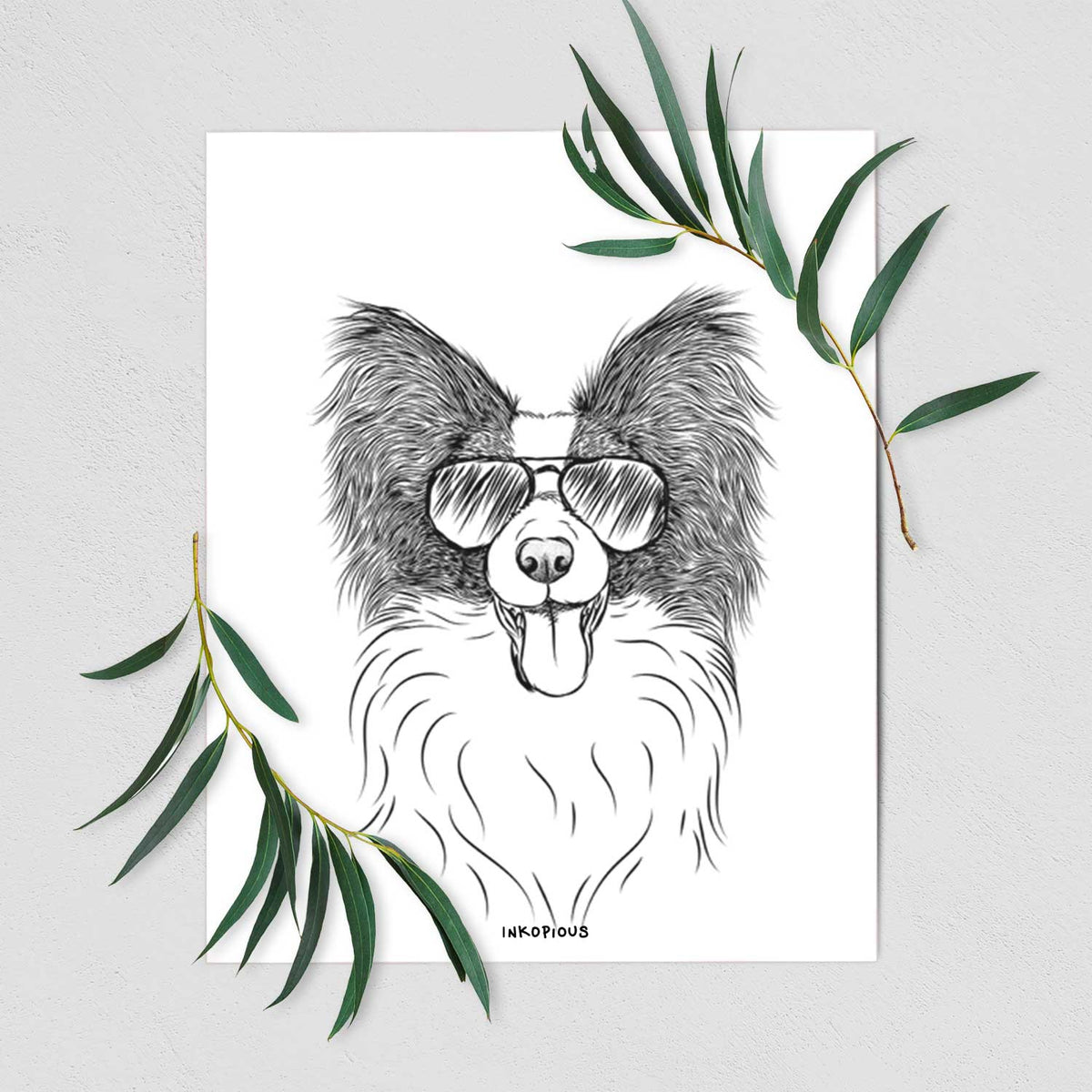 Patrick the Papillon Art Print