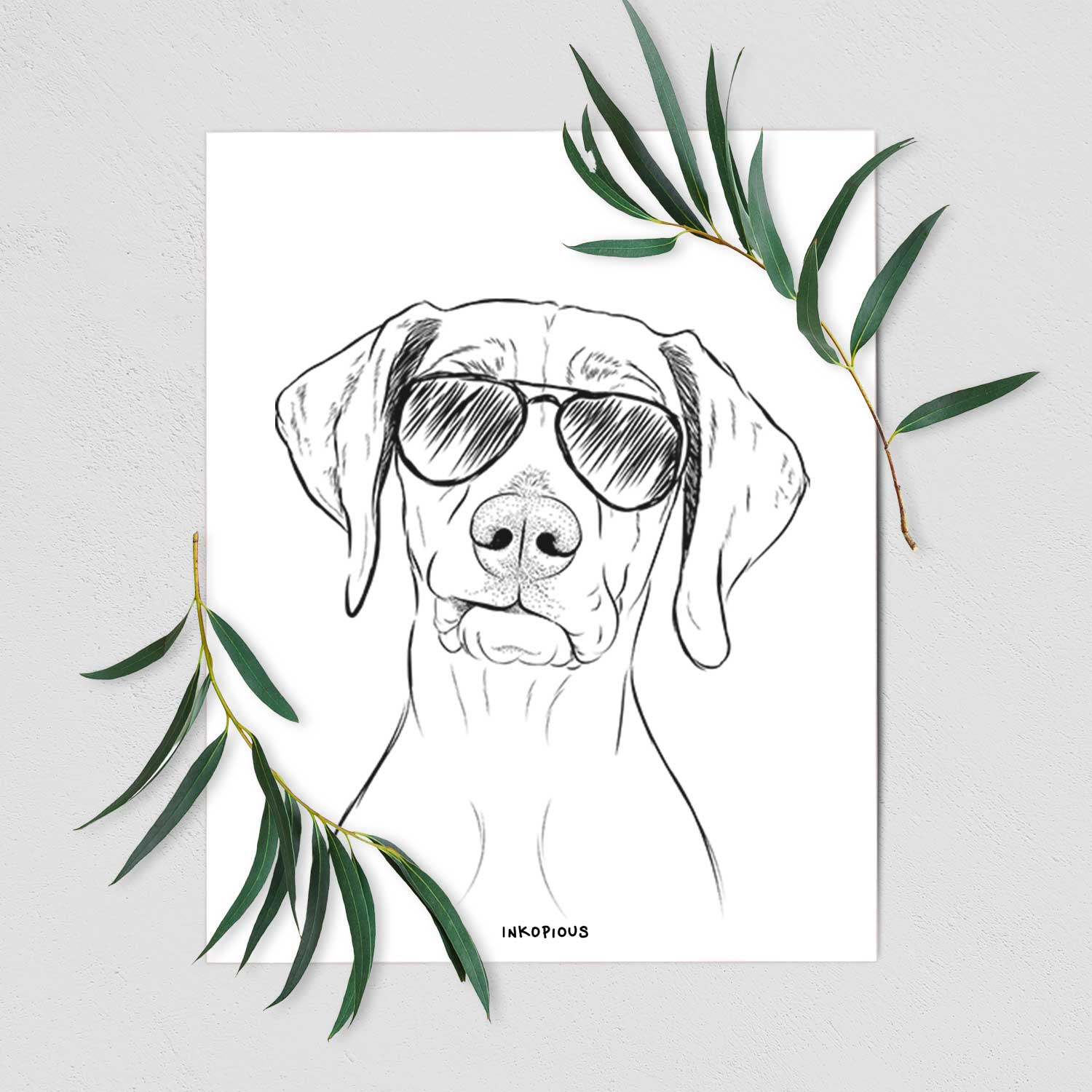 Pawley the Vizsla Art Print