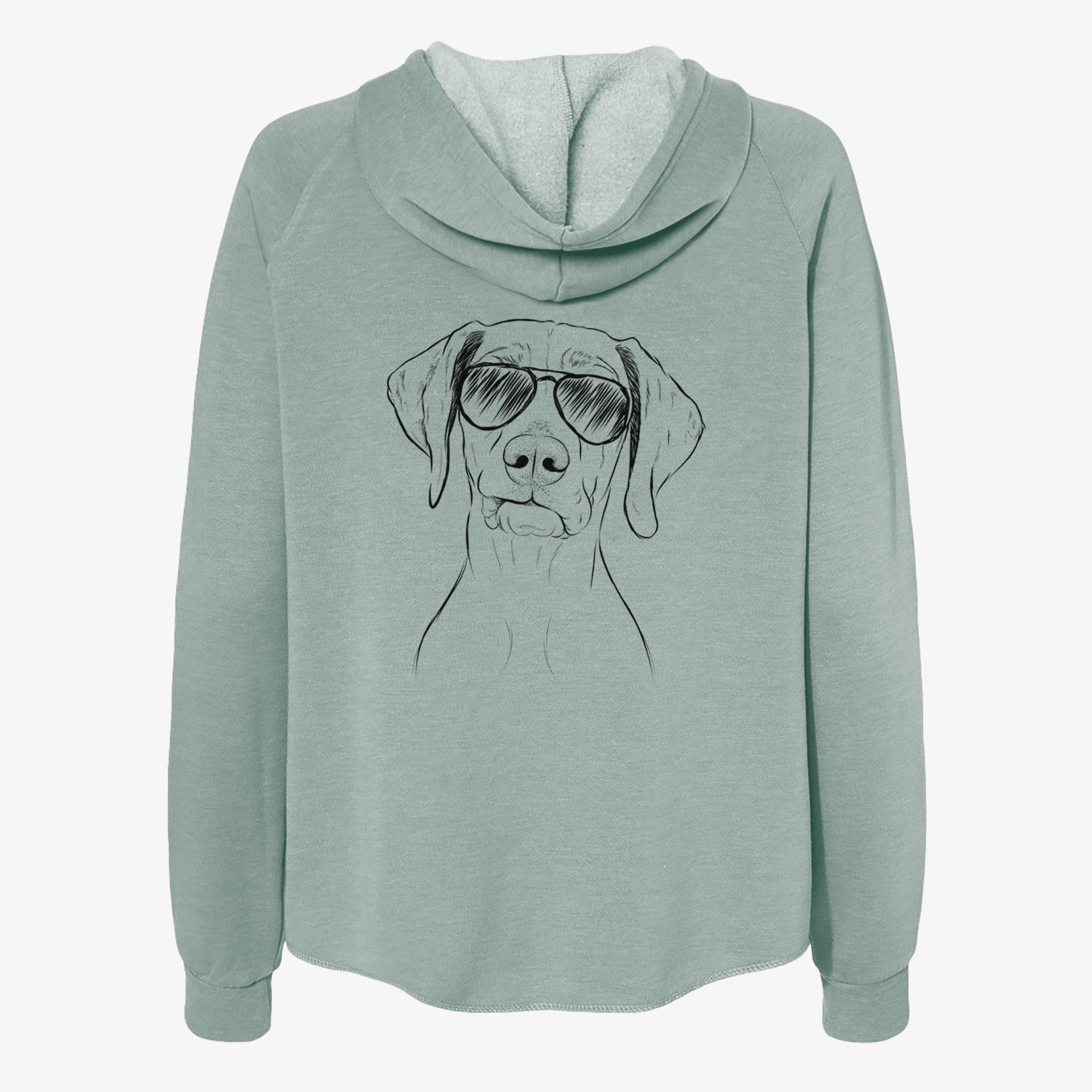 Pawley the Vizsla - Women's Cali Wave Zip-Up Sweatshirt