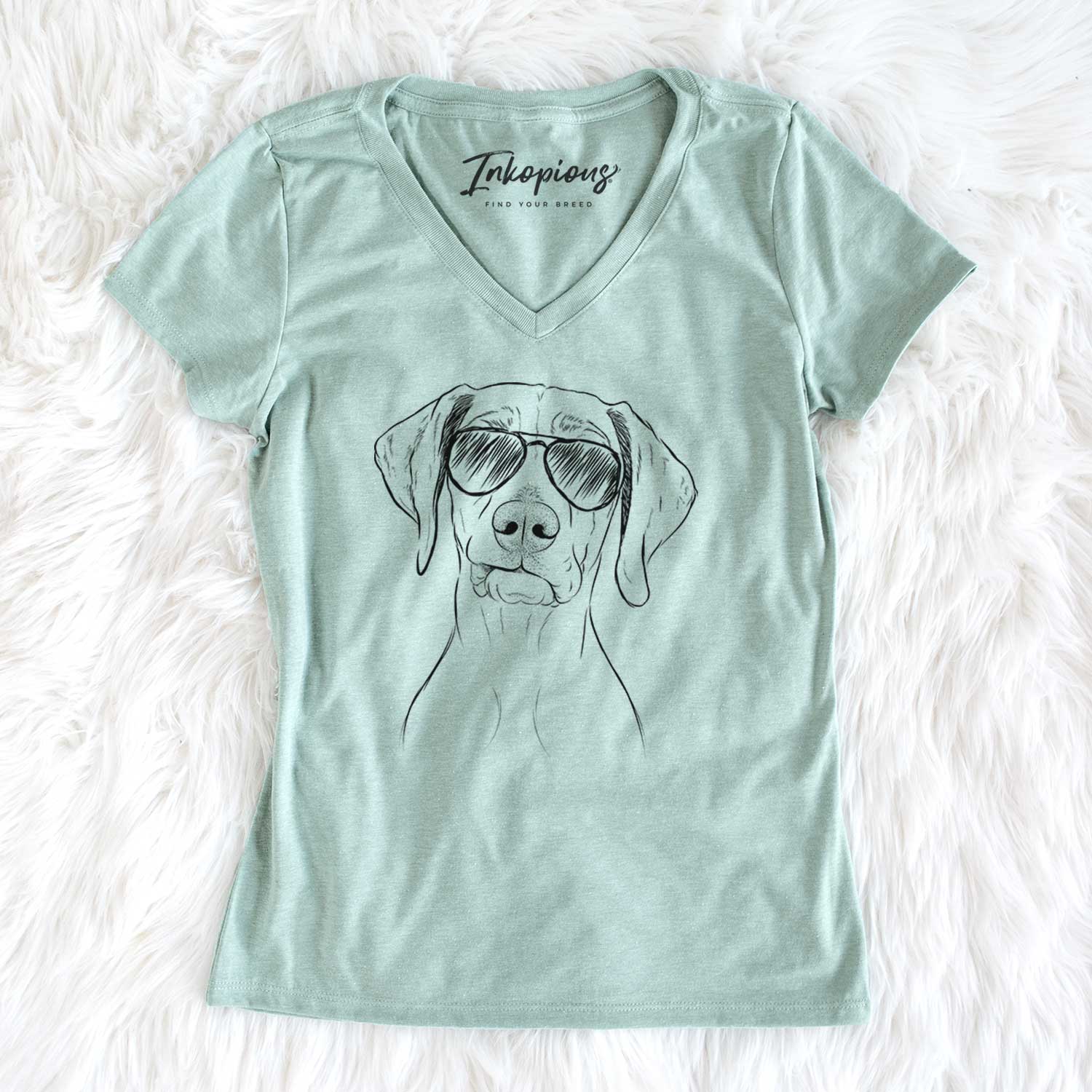 Aviator Pawley the Vizsla - Women's V-neck Shirt