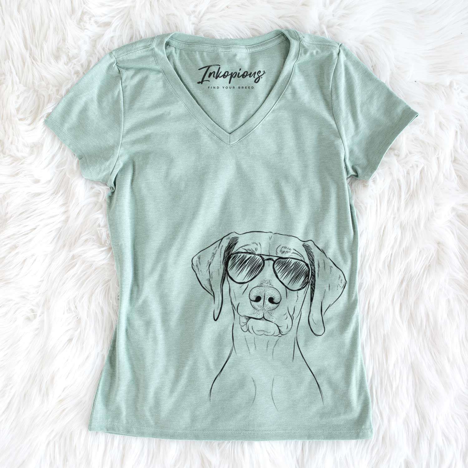 Aviator Pawley the Vizsla - Women's V-neck Shirt