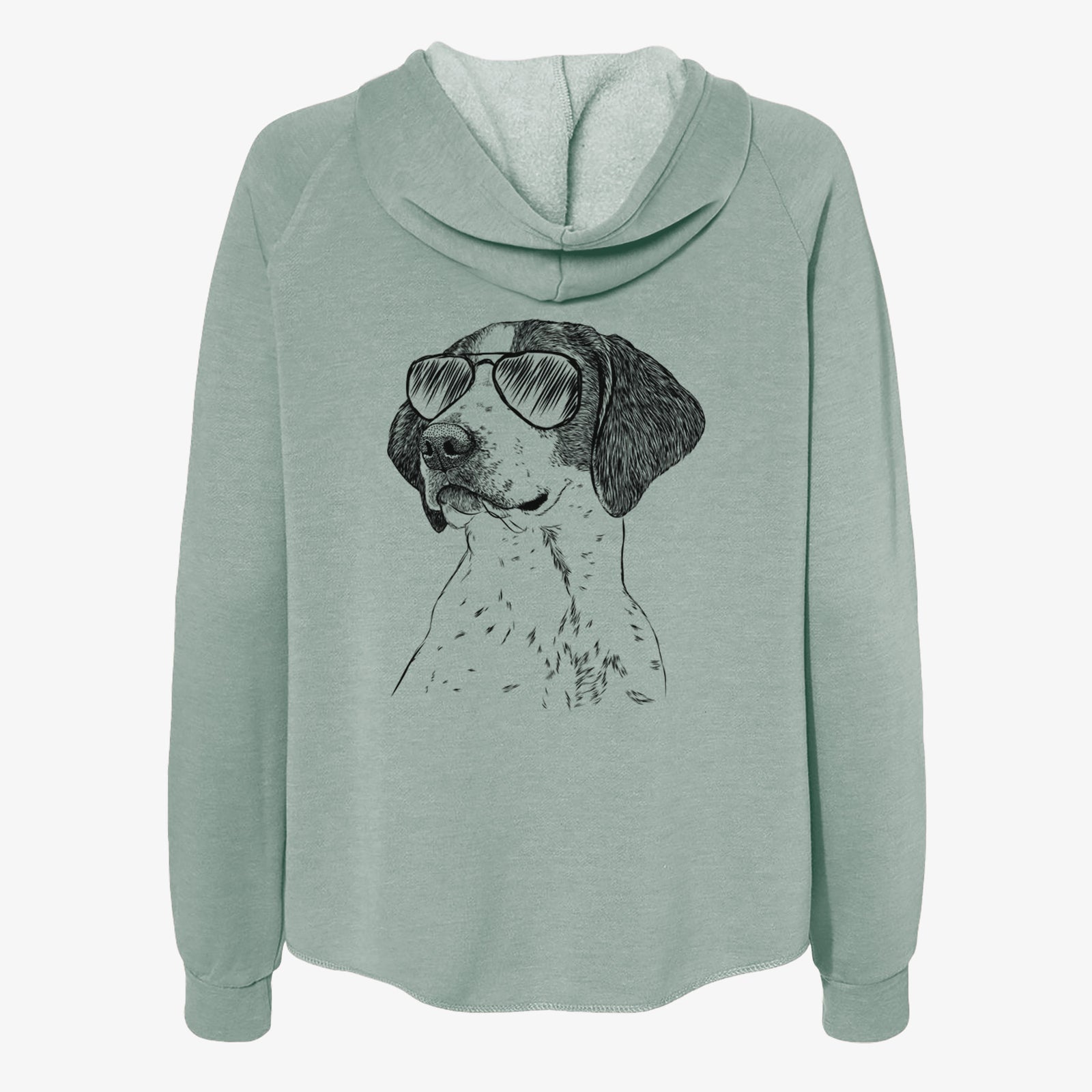 Payton the Mixed Breed - Women's Cali Wave Zip-Up Sweatshirt