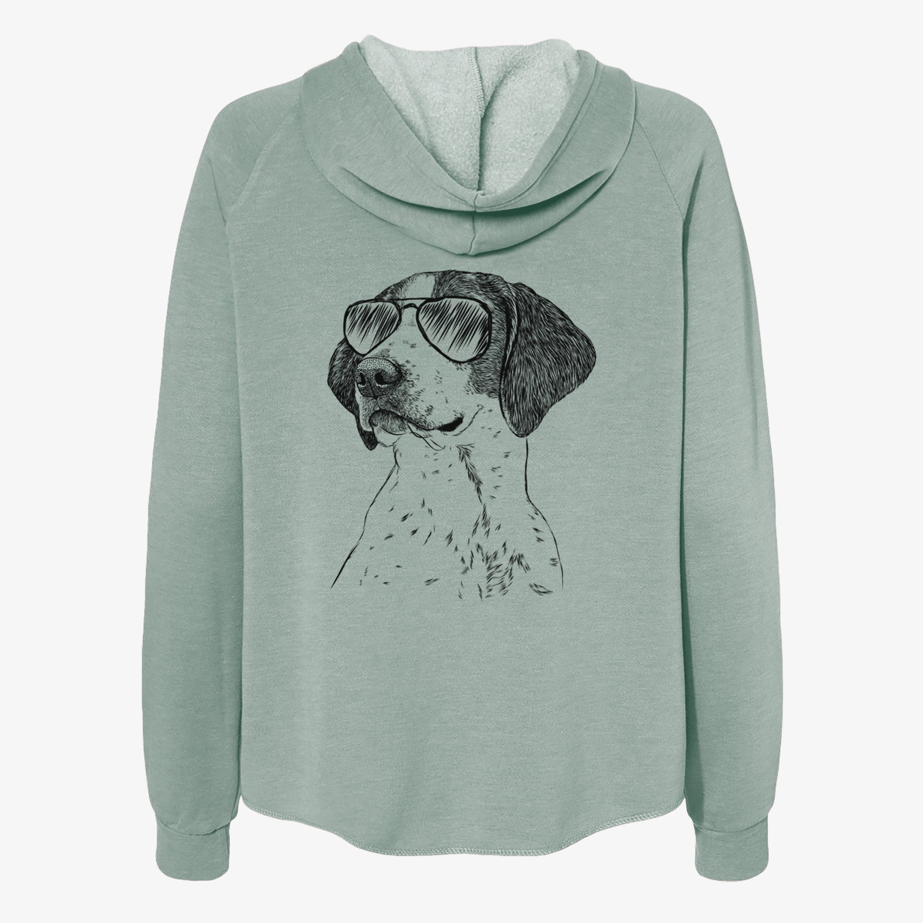 Payton the Mixed Breed - Women's Cali Wave Zip-Up Sweatshirt