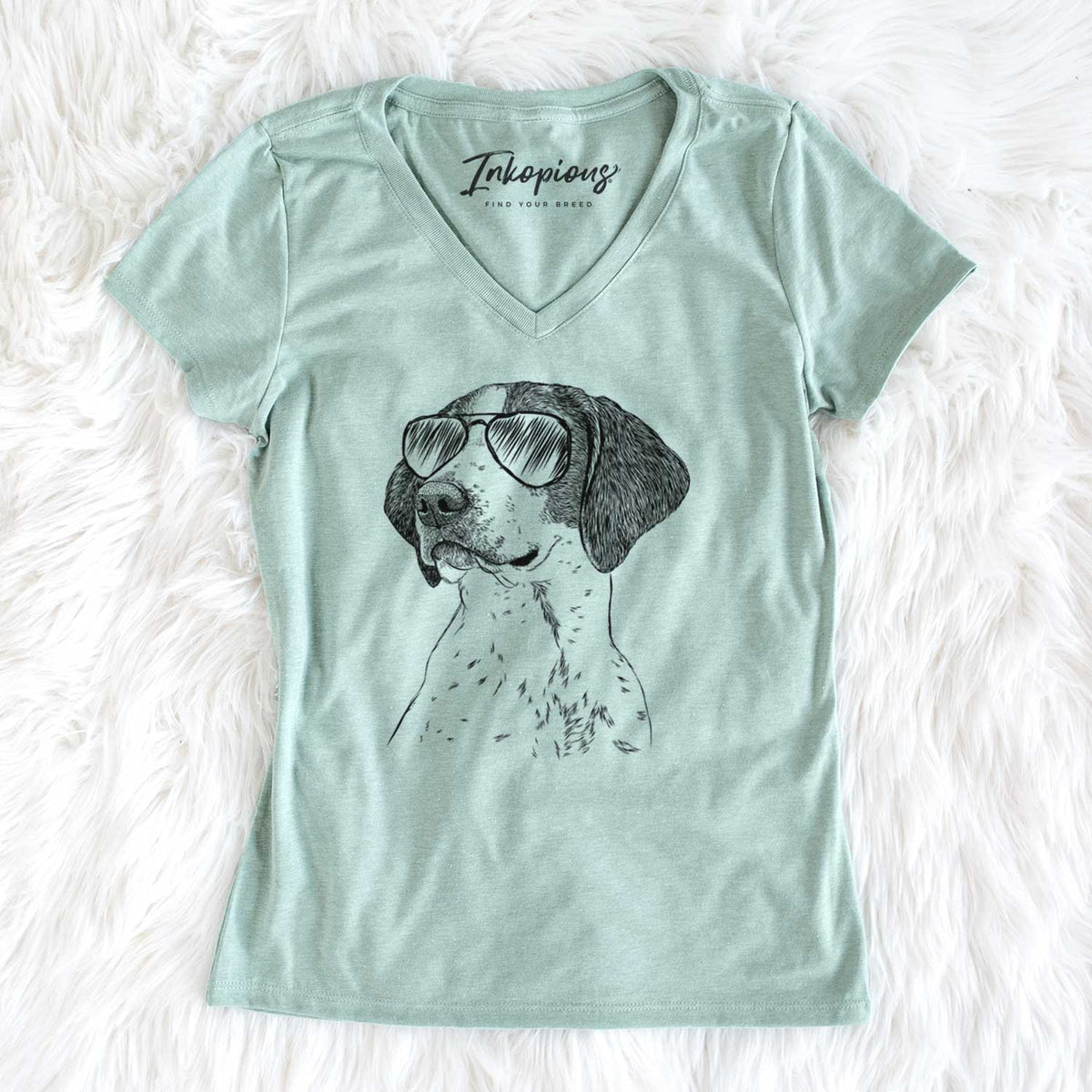 Aviator Payton the Mixed Breed - Women's V-neck Shirt