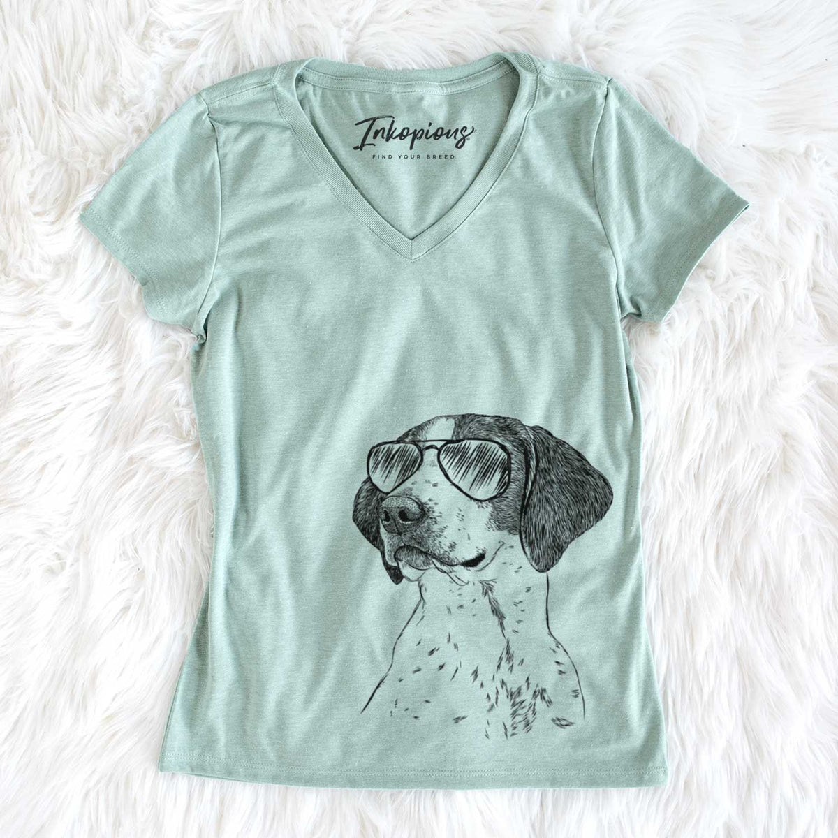 Aviator Payton the Mixed Breed - Women's V-neck Shirt