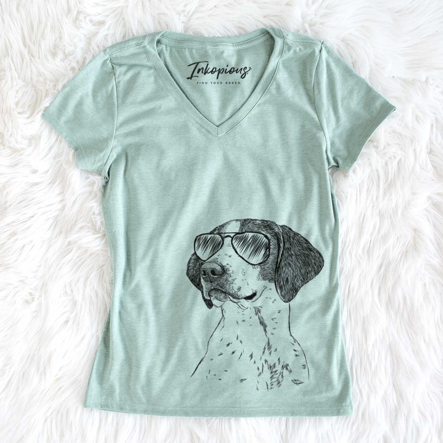 Aviator Payton the Mixed Breed - Women's V-neck Shirt