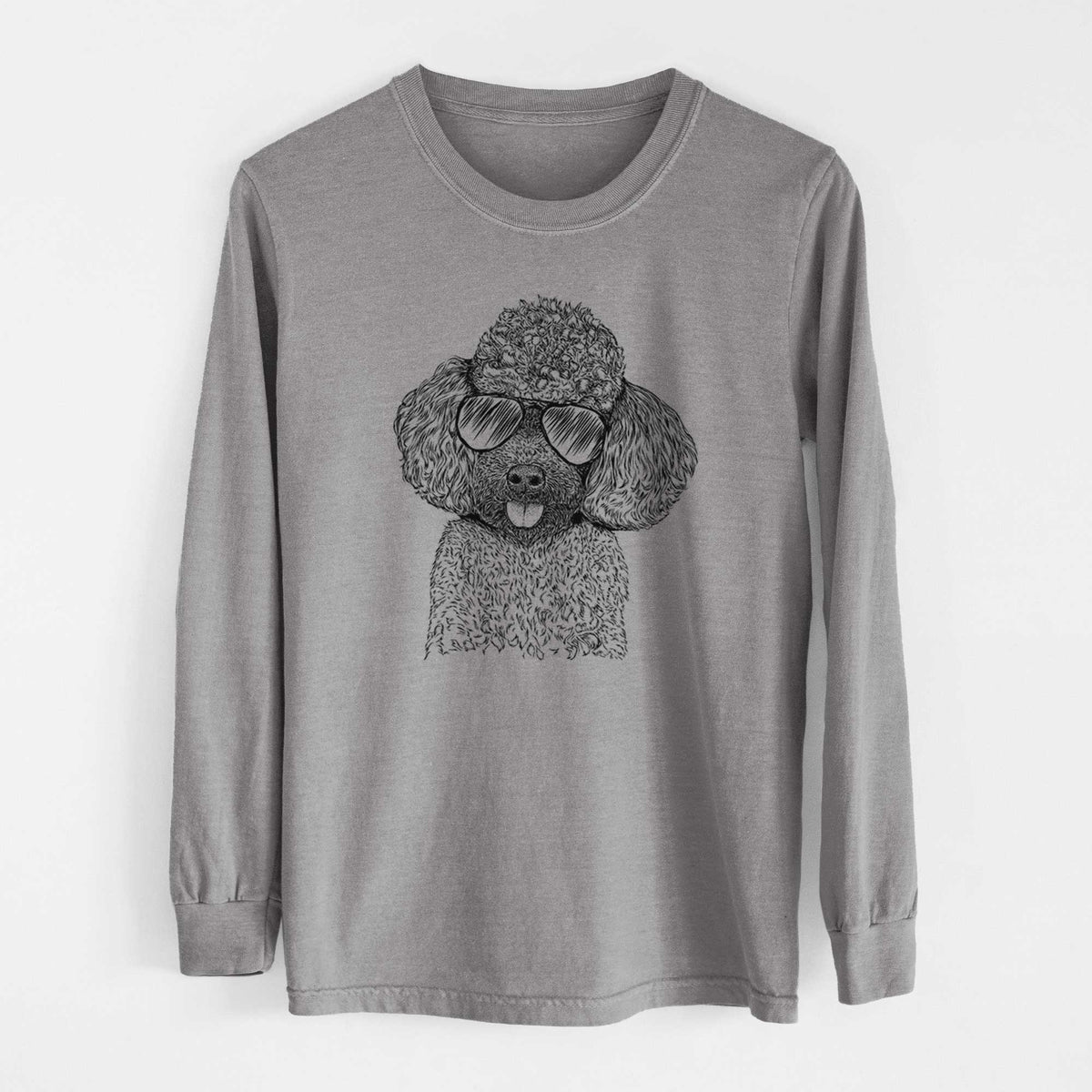 Aviators George the Toy Poodle - Heavyweight 100% Cotton Long Sleeve