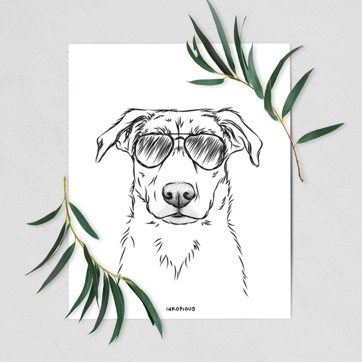 Peanut the Lab Mix Art Print