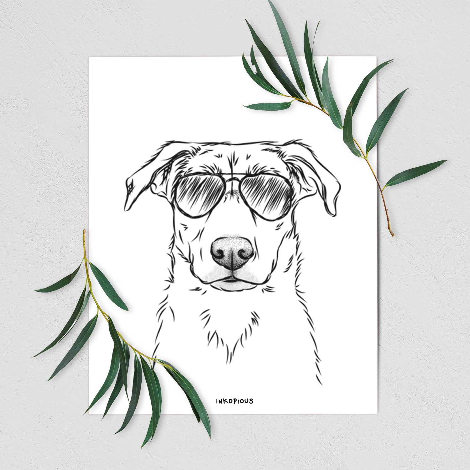 Peanut the Lab Mix Art Print