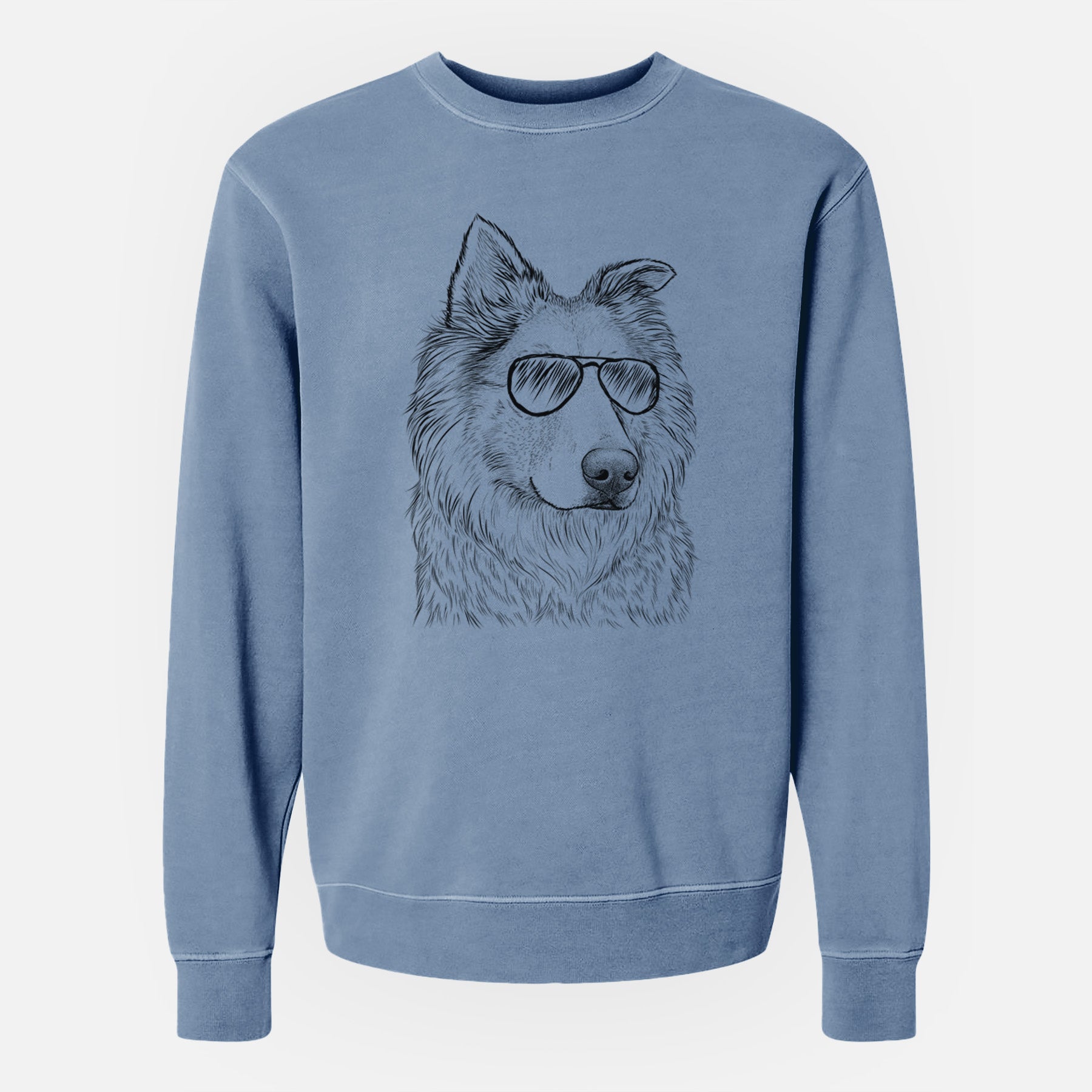 Aviator Penny the Chow Mix - Unisex Pigment Dyed Crew Sweatshirt