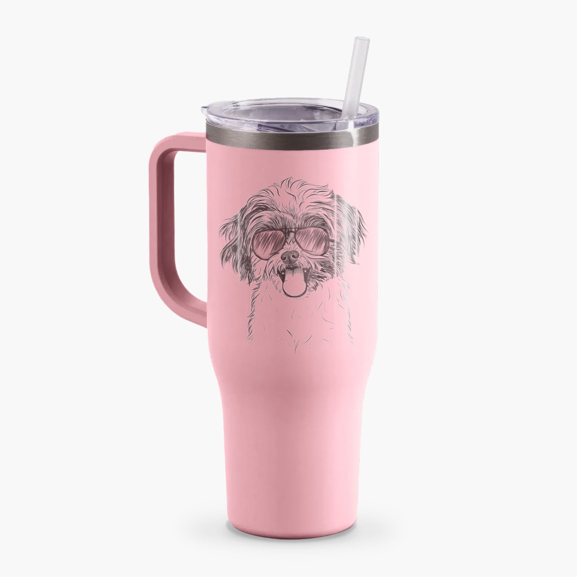 Pepper the Shihpoo - 40oz Tumbler with Handle