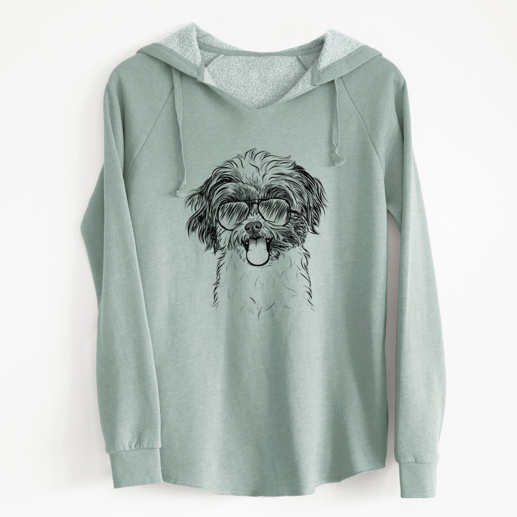 Aviator Pepper the Shihpoo - Cali Wave Hooded Sweatshirt