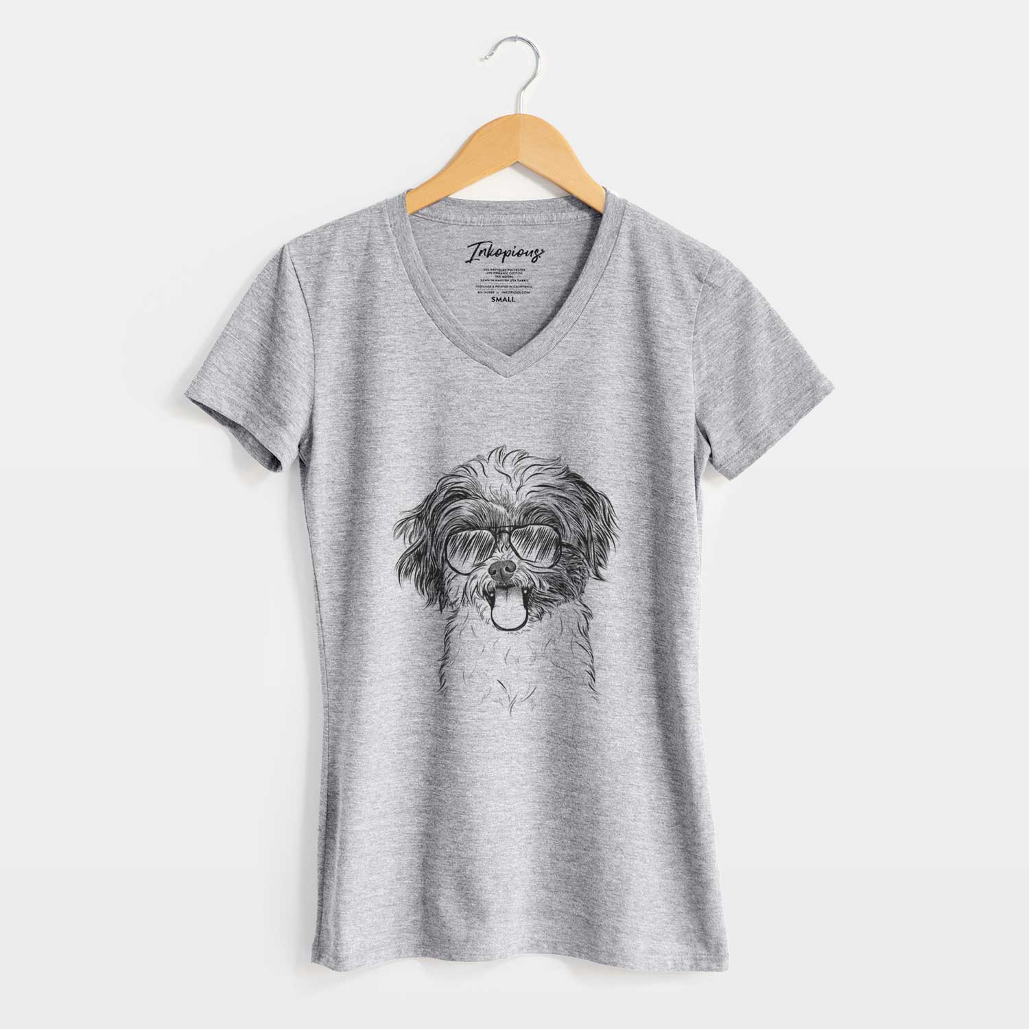 Aviator Pepper the Shihpoo - Women's V-neck Shirt