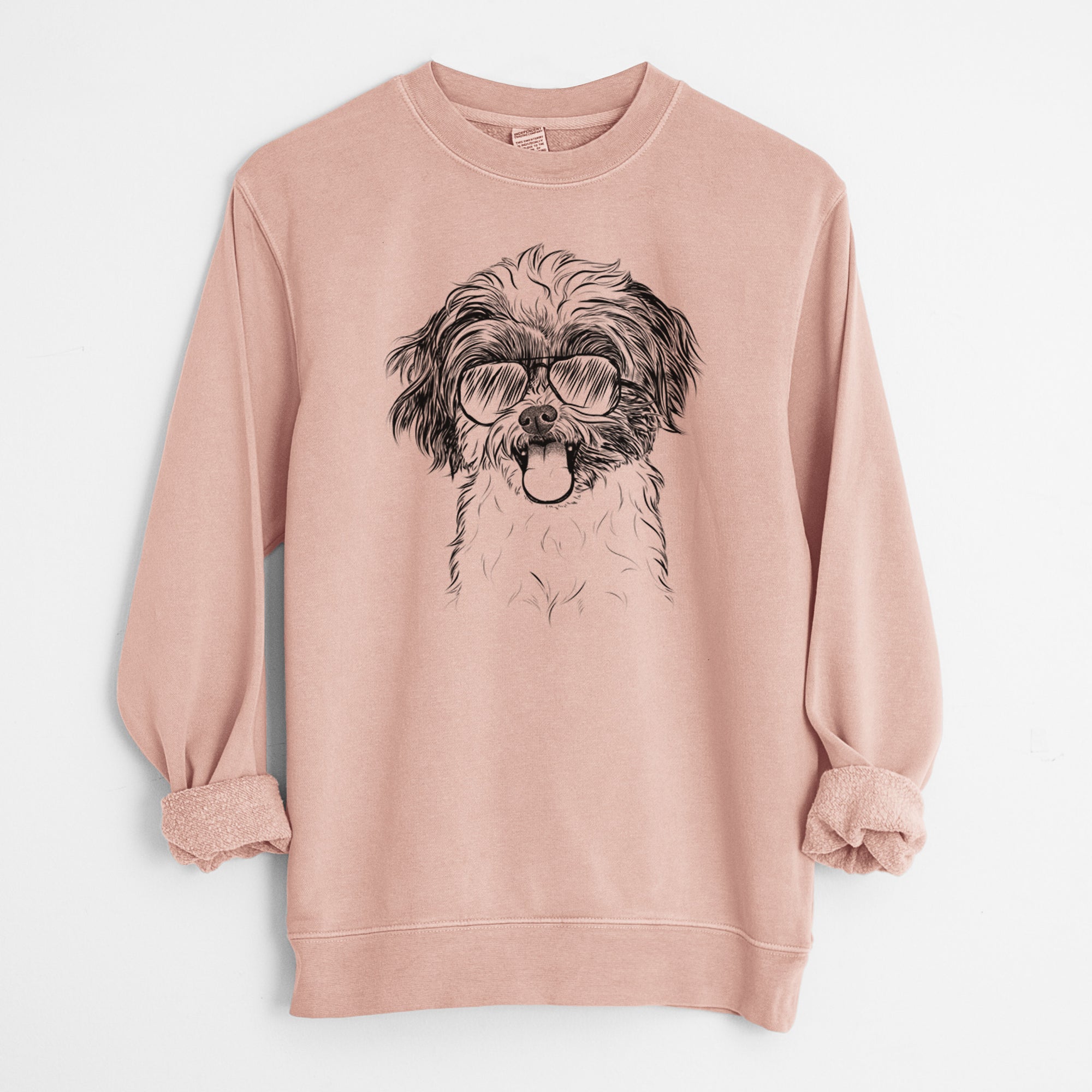 Aviator Pepper the Shihpoo - Unisex Pigment Dyed Crew Sweatshirt