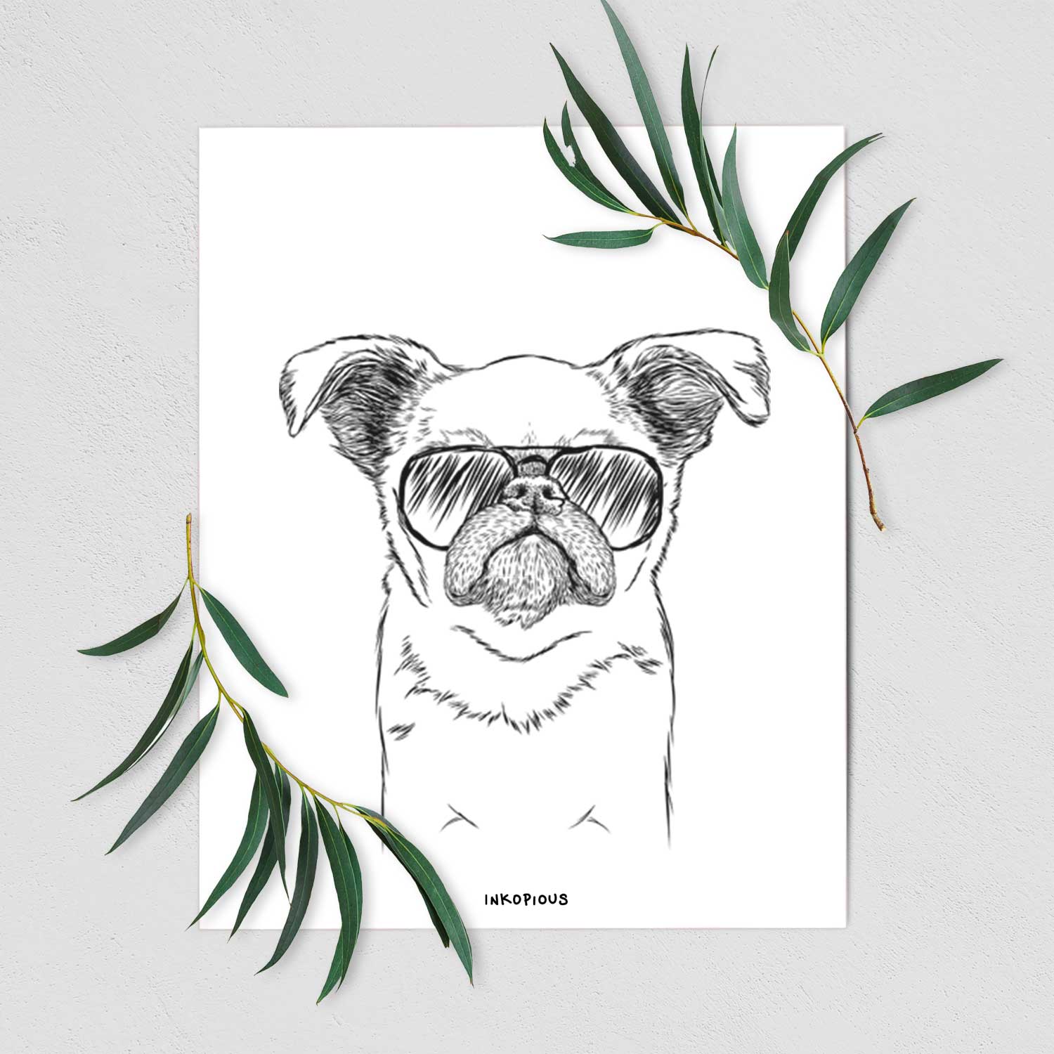 Petit Penny the Brussels Griffon Art Print