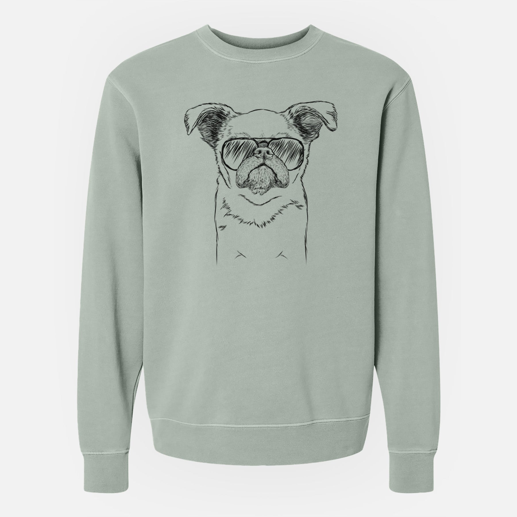 Aviator Petit Penny the Brussels Griffon - Unisex Pigment Dyed Crew Sweatshirt