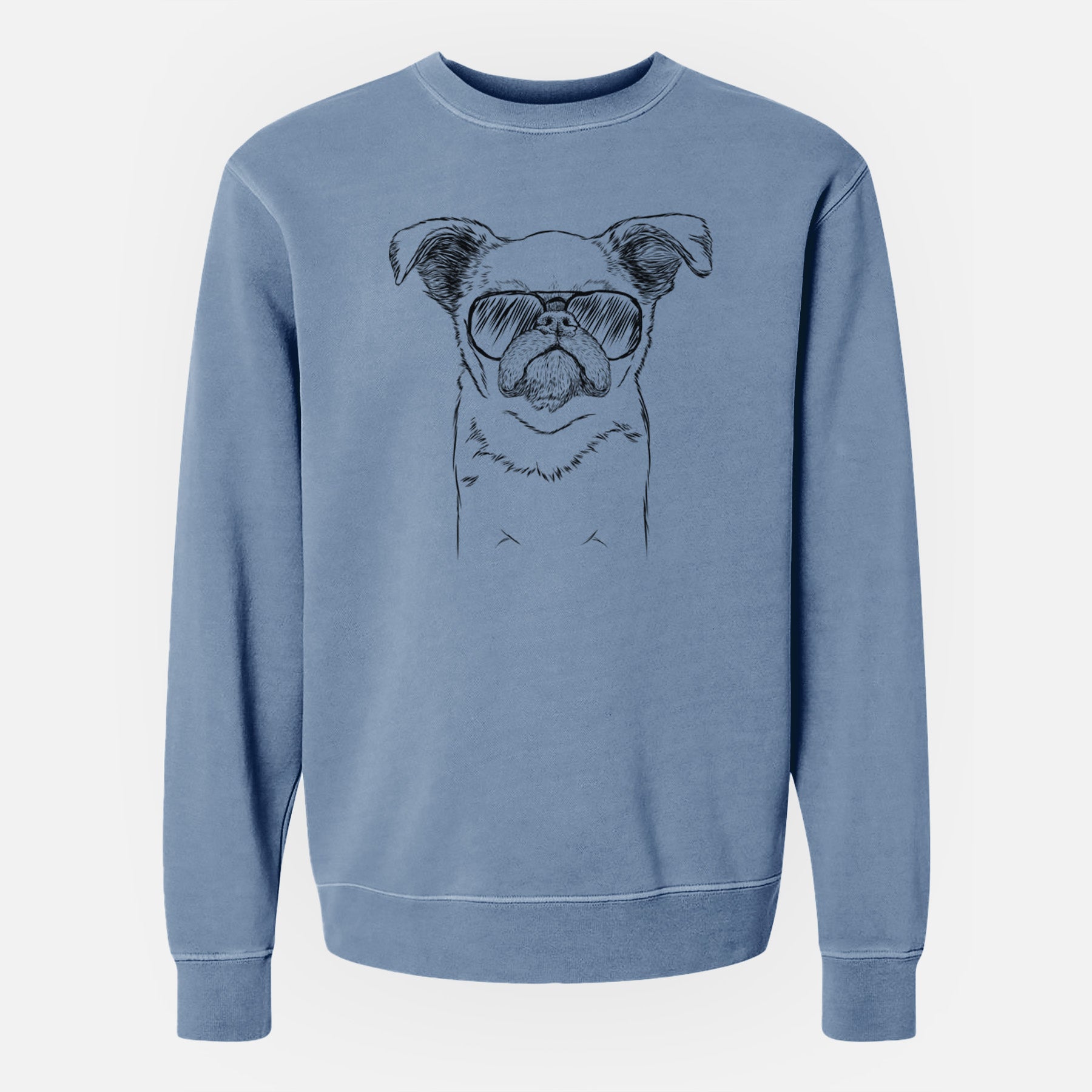 Aviator Petit Penny the Brussels Griffon - Unisex Pigment Dyed Crew Sweatshirt