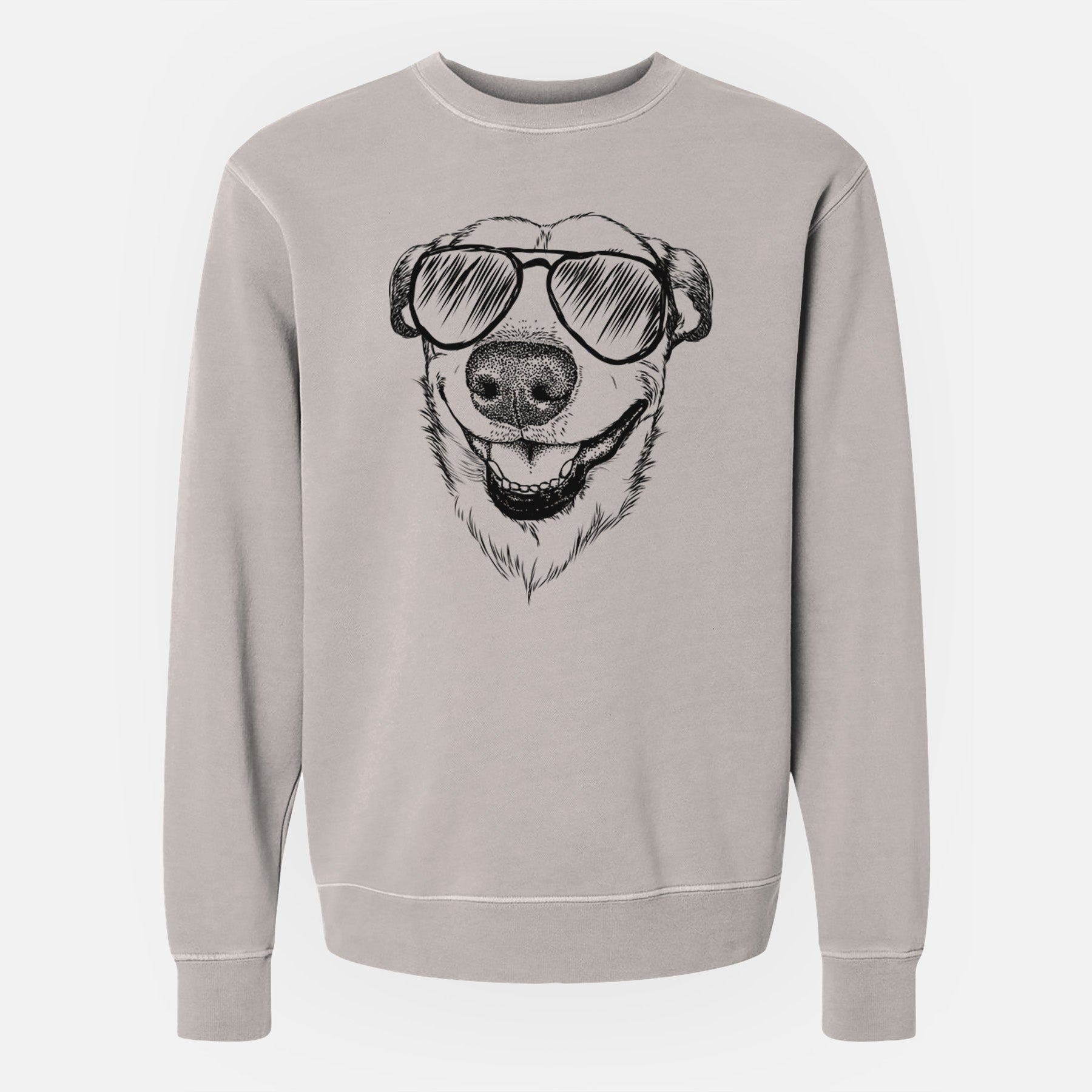 Aviator Petrah the Staffy Mix - Unisex Pigment Dyed Crew Sweatshirt