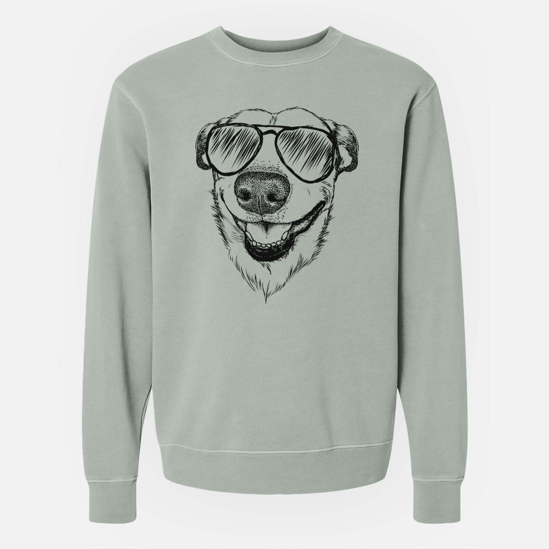 Aviator Petrah the Staffy Mix - Unisex Pigment Dyed Crew Sweatshirt