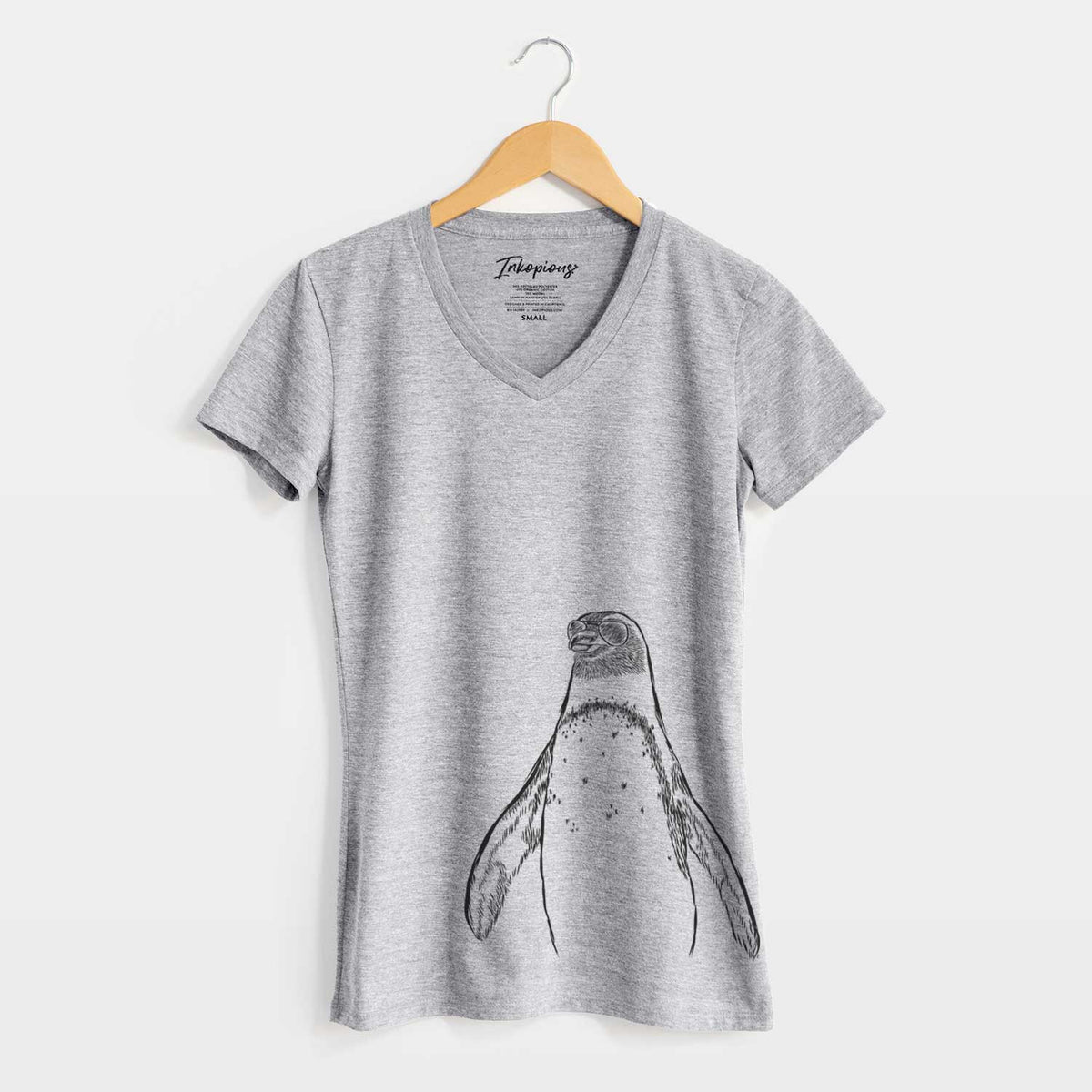 Aviator Peyton the Penguin - Women&#39;s V-neck Shirt