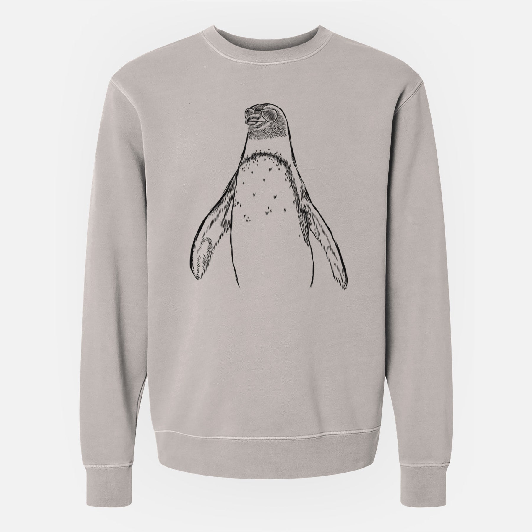 Aviator Peyton the Penguin - Unisex Pigment Dyed Crew Sweatshirt