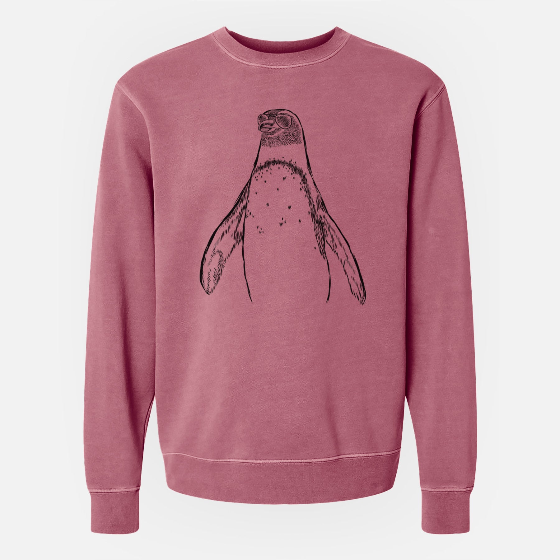 Aviator Peyton the Penguin - Unisex Pigment Dyed Crew Sweatshirt