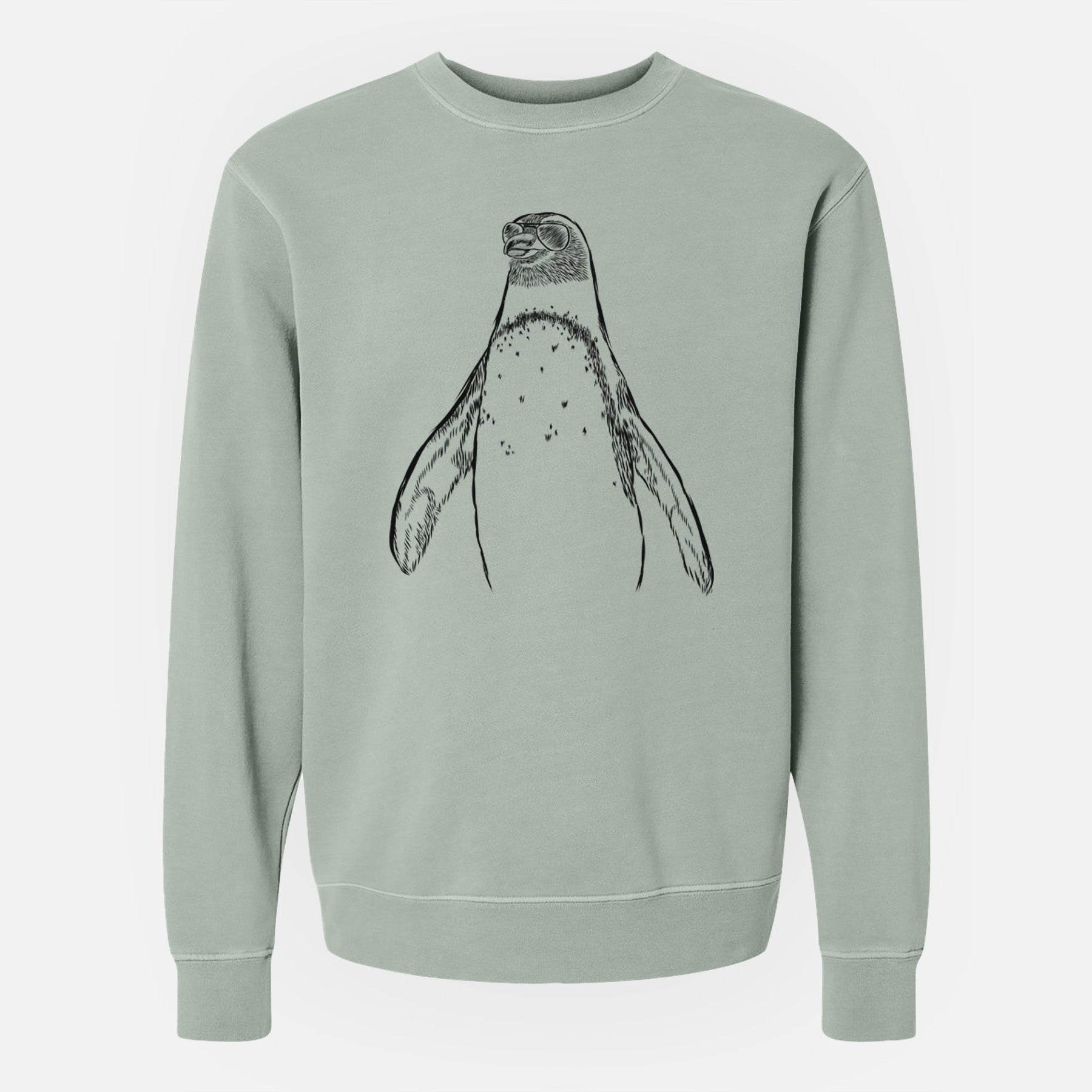 Aviator Peyton the Penguin - Unisex Pigment Dyed Crew Sweatshirt