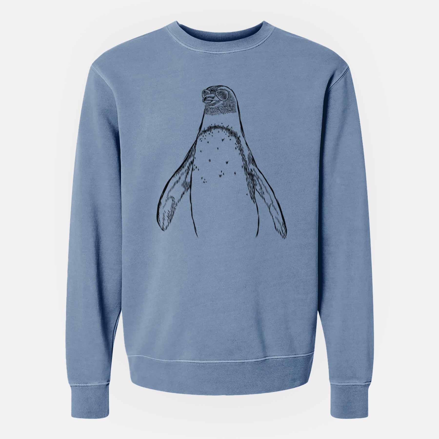 Aviator Peyton the Penguin - Unisex Pigment Dyed Crew Sweatshirt