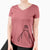 Aviator Peyton the Penguin - Women's V-neck Shirt