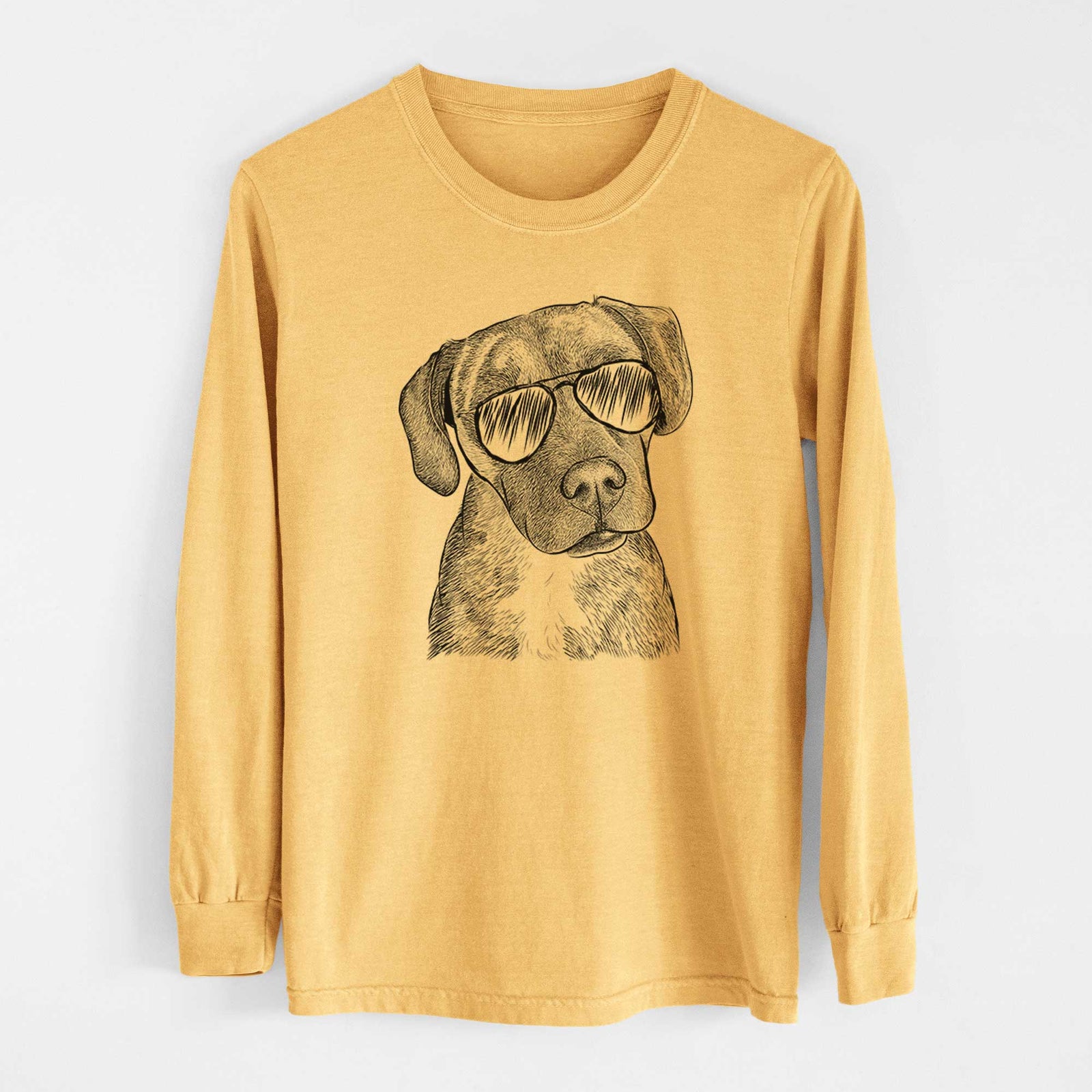 Aviators Peyton Manning the Beagle Bulldog Mix - Heavyweight 100% Cotton Long Sleeve