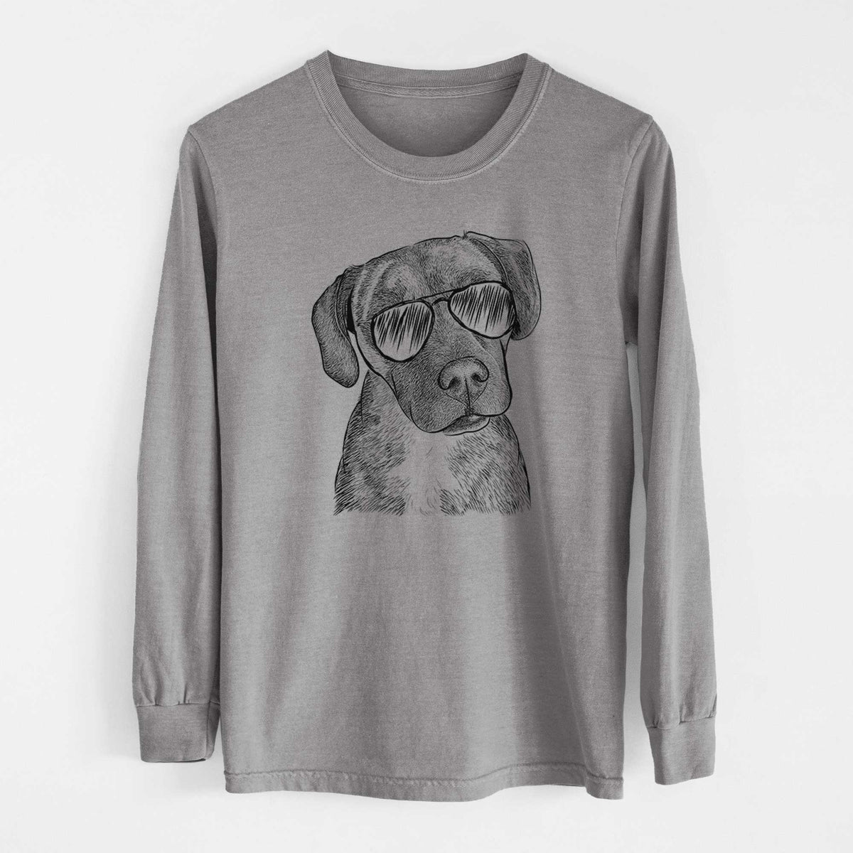 Aviators Peyton Manning the Beagle Bulldog Mix - Heavyweight 100% Cotton Long Sleeve