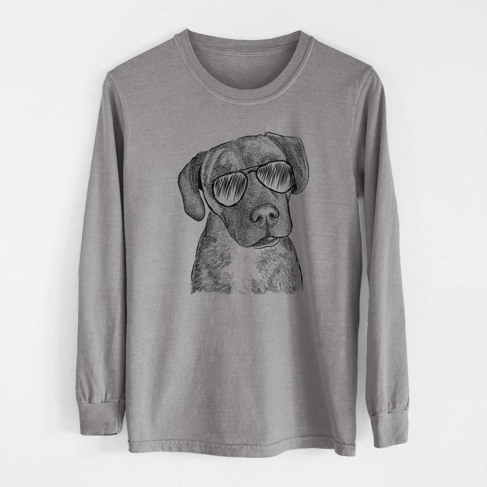Aviators Peyton Manning the Beagle Bulldog Mix - Heavyweight 100% Cotton Long Sleeve
