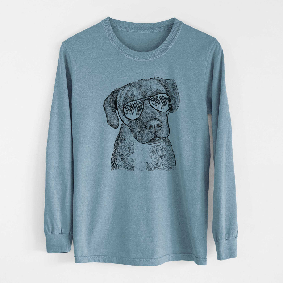 Aviators Peyton Manning the Beagle Bulldog Mix - Heavyweight 100% Cotton Long Sleeve