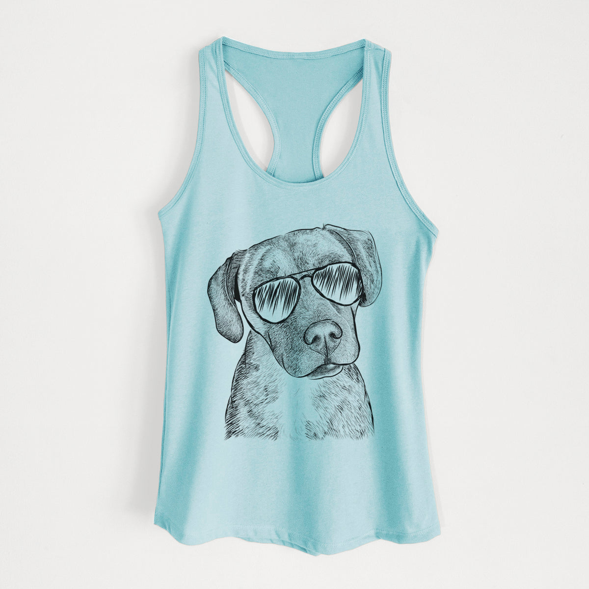 Peyton Manning the Beagle Bulldog Mix - Women's Racerback Tanktop